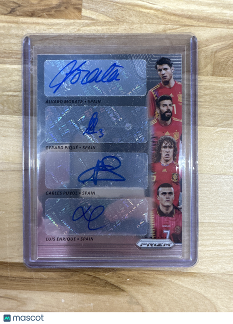 2018 Prizm Alvaro Morata Gerard Pique Carles Puyol Luis Enrique Auto /25