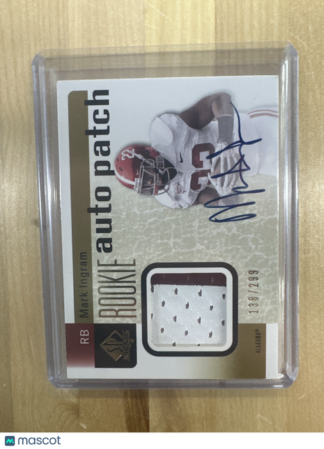 2011 SP Authentic Mark Ingram Patch Auto /299 Alabama