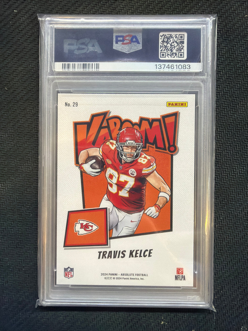 2024 Absolute Travis Kelce Kaboom! Vertical #29 PSA 9 083