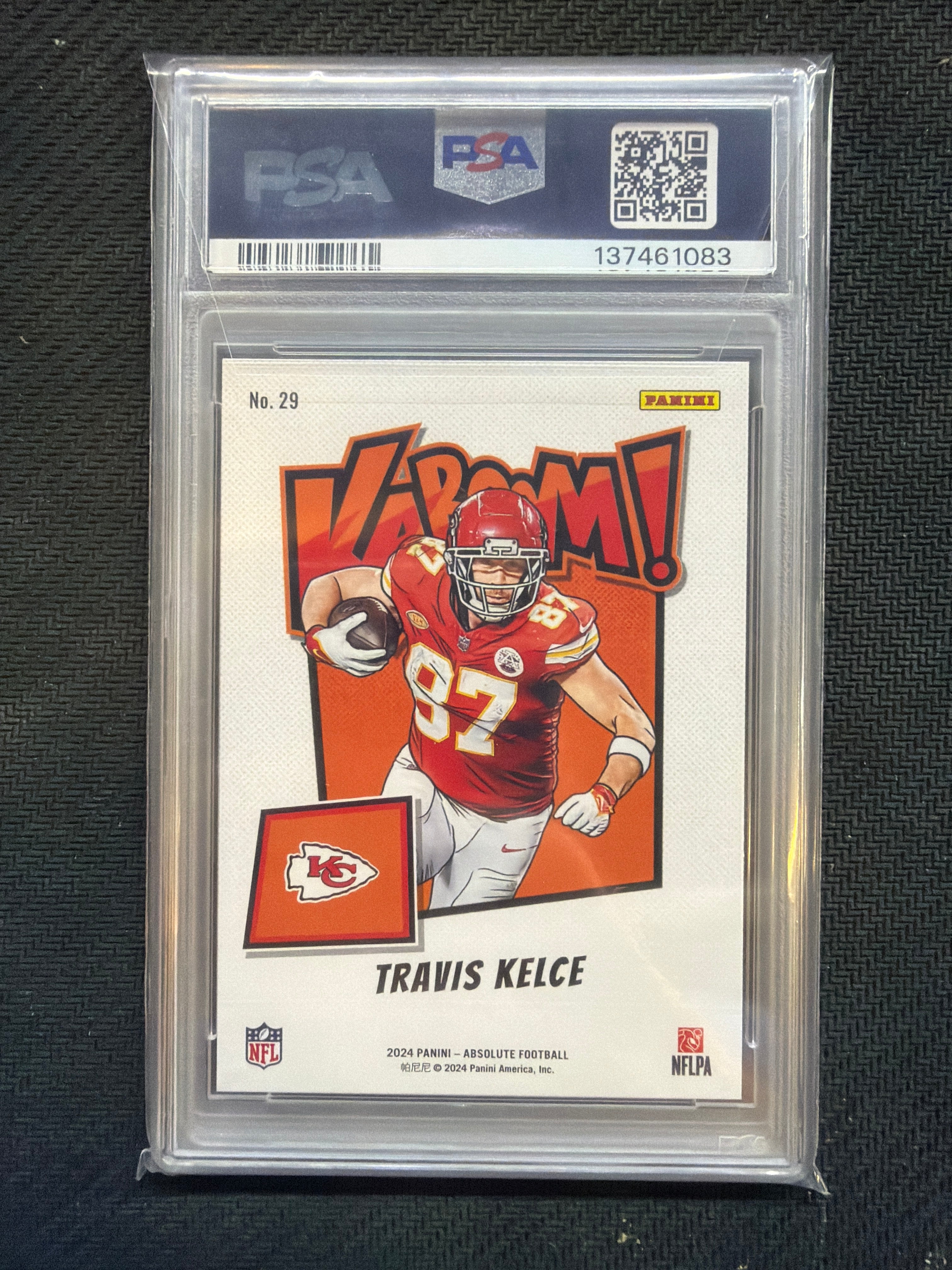 2024 Absolute Travis Kelce Kaboom! Vertical #29 PSA 9 083