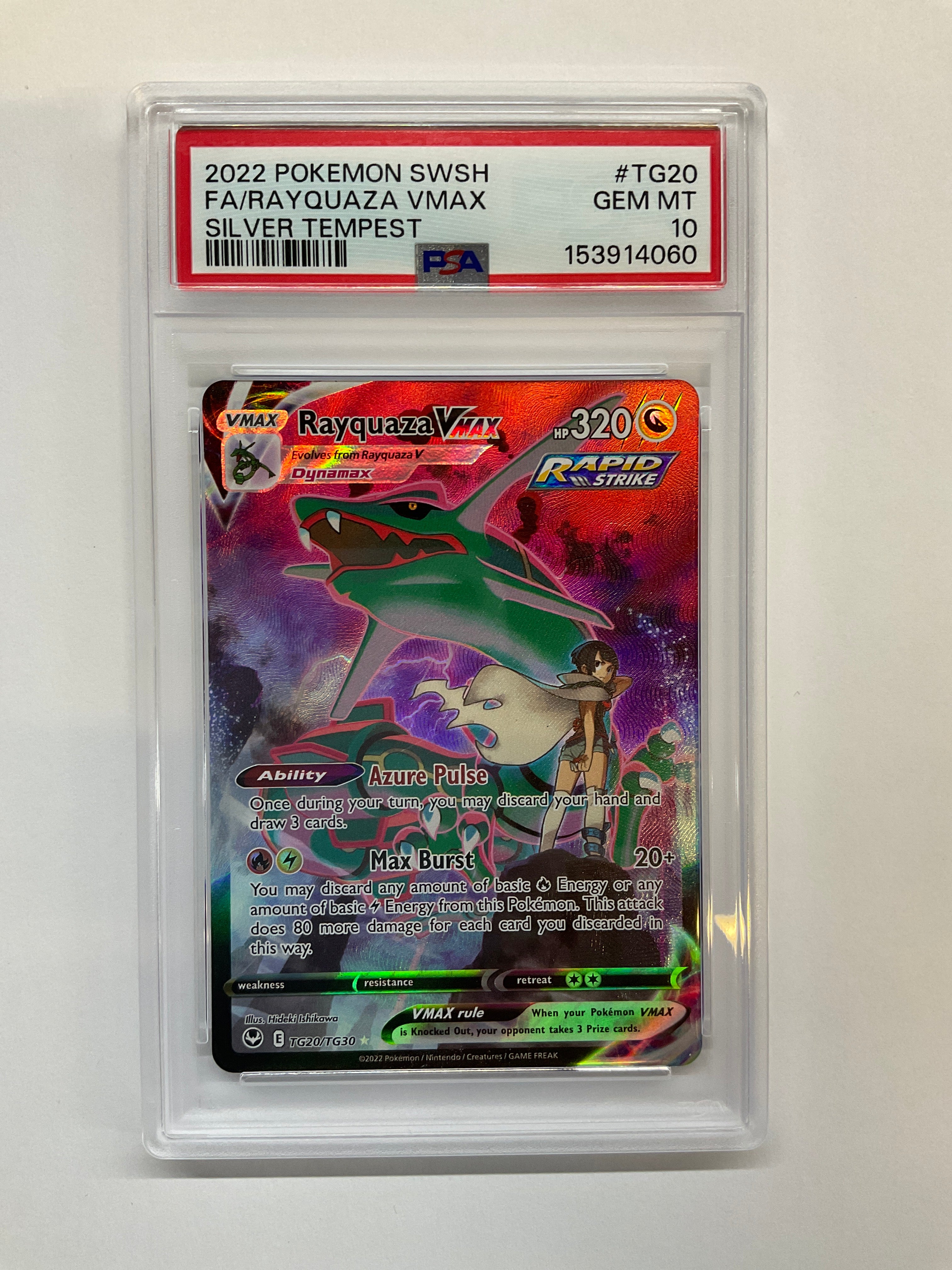 2022 Pokemon Silver Tempest Rayquaza Vmax TG20 PSA 10