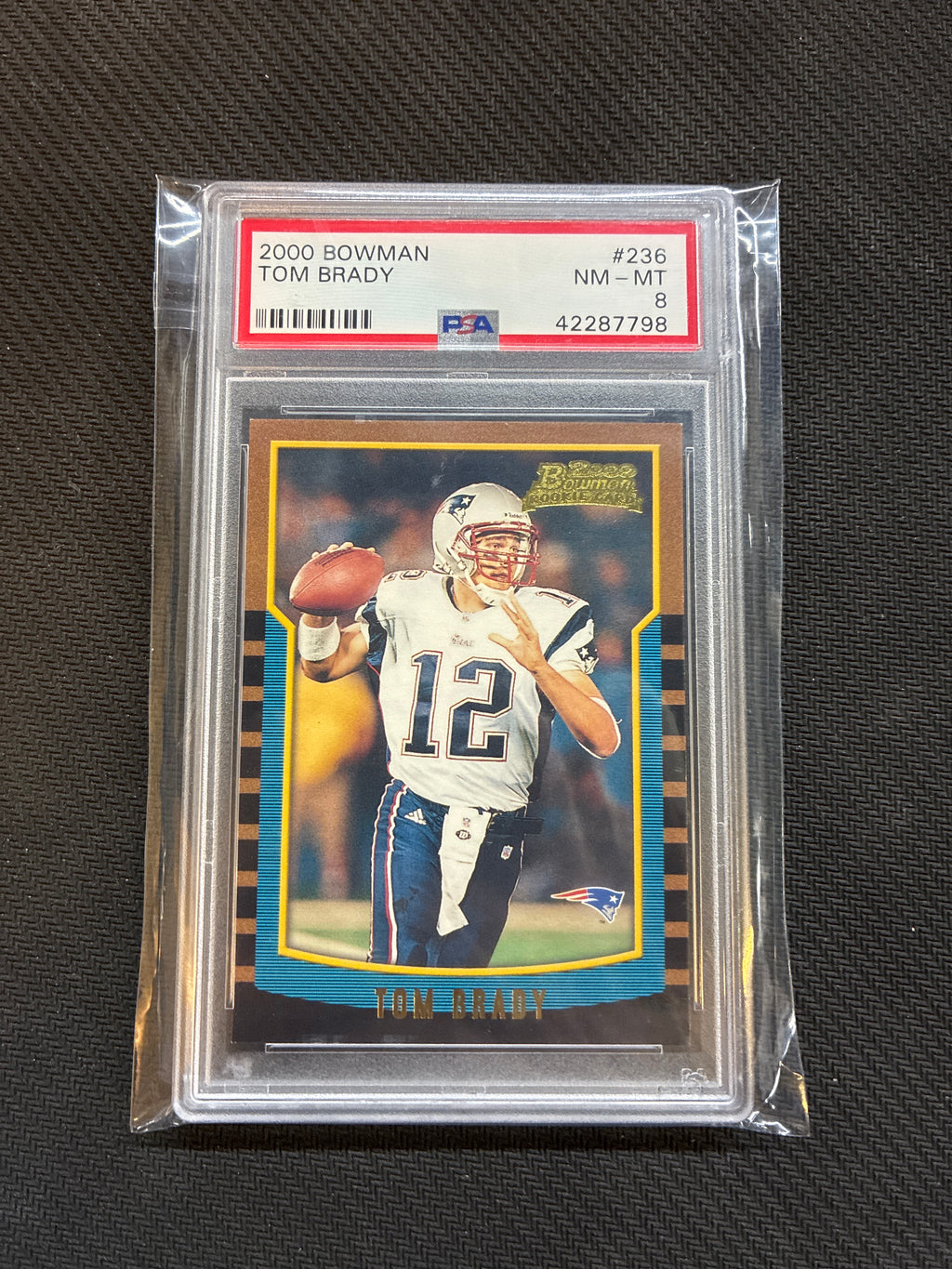 2000 Bowman Tom Brady Rookie PSA 8 Patriots