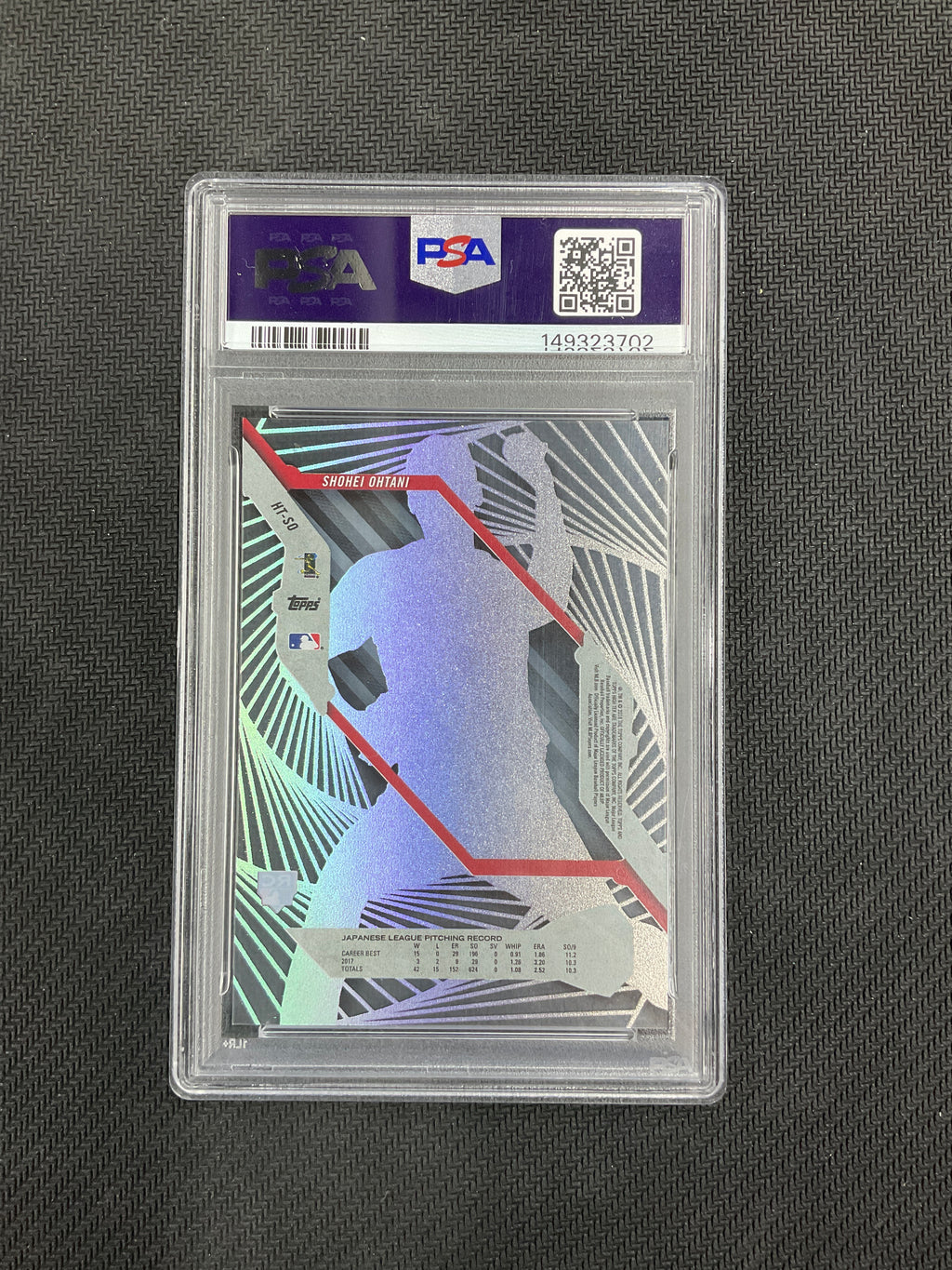 2018 Topps High Tek Shohei Ohtani Rookie PSA 8 Angels