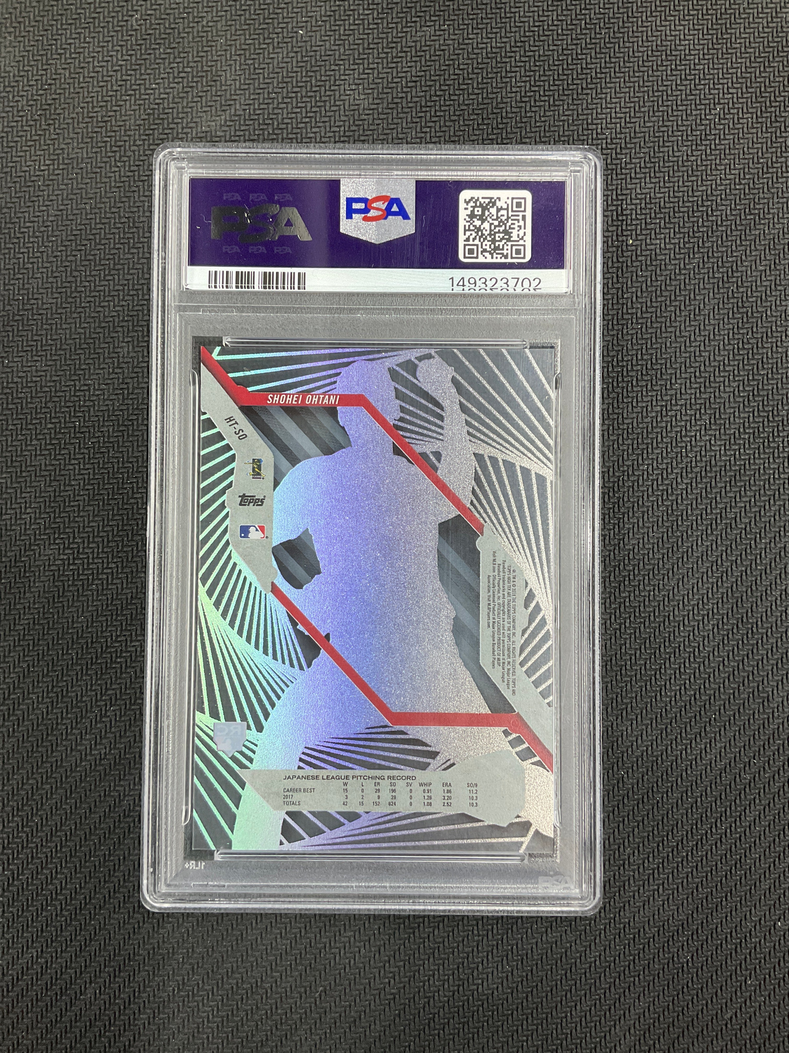 2018 Topps High Tek Shohei Ohtani Rookie PSA 8 Angels