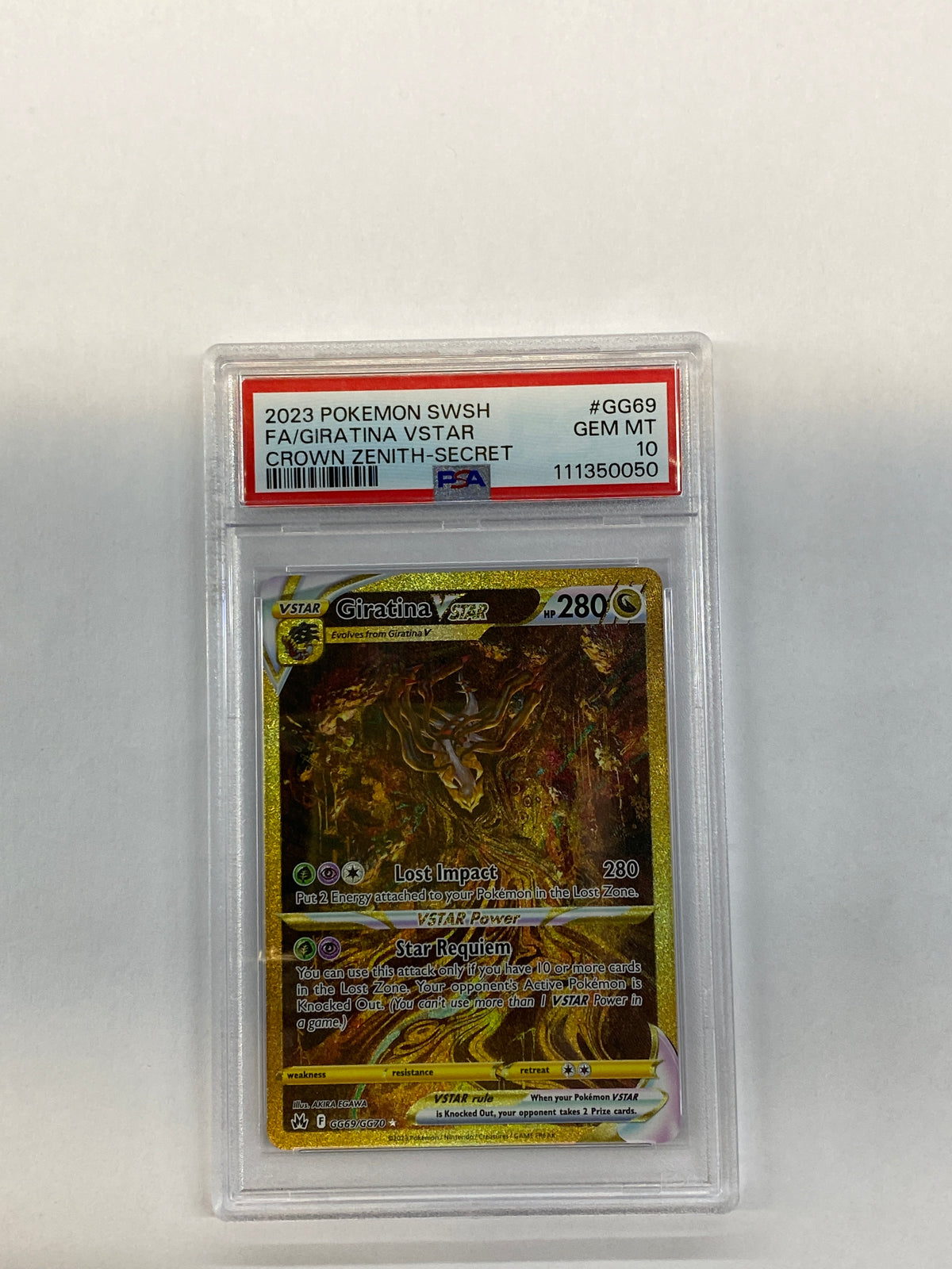 2023 Pokemon Crown Zenith Giratina VSTAR GG69 PSA 10