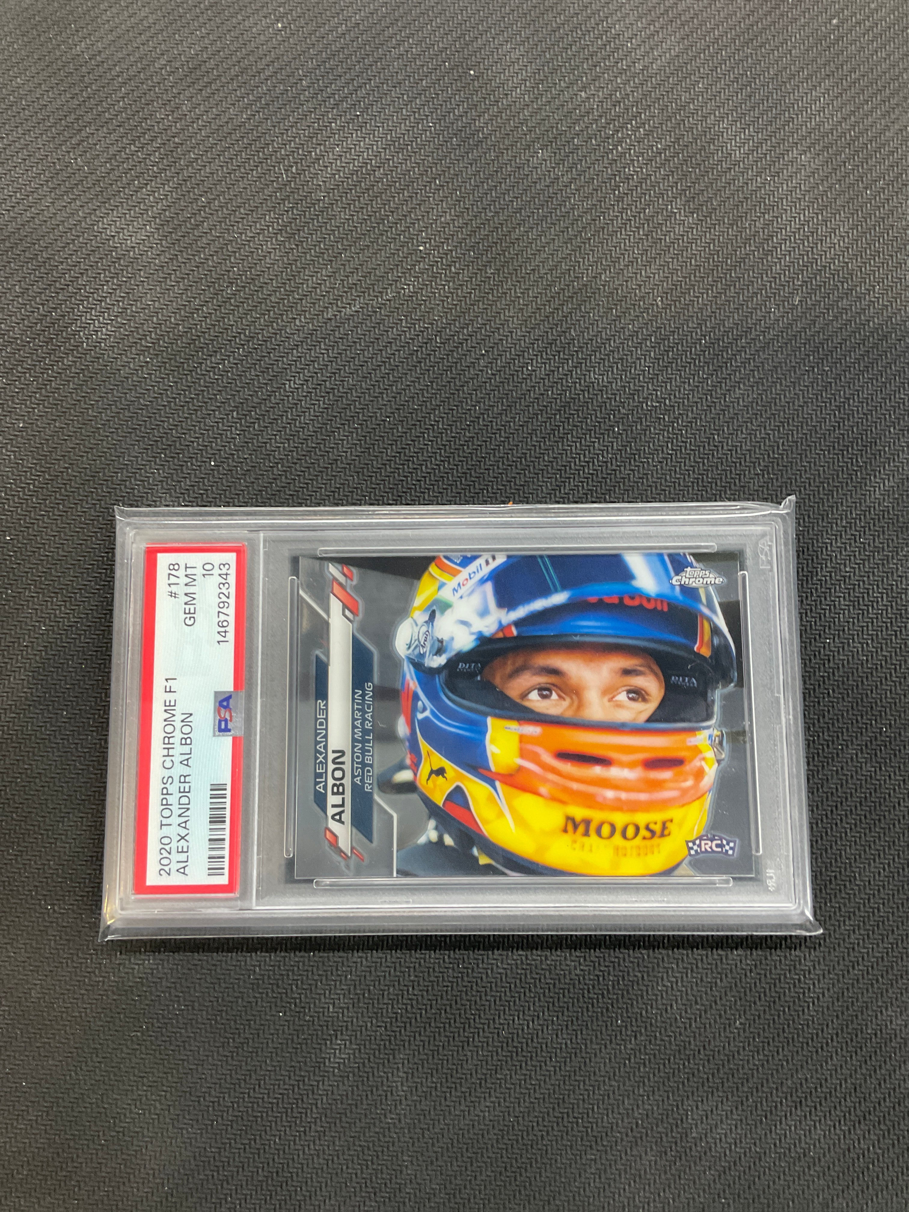 2020 Topps Chrome F1 Alexander Albon Rookie #178 PSA 10 Red Bull