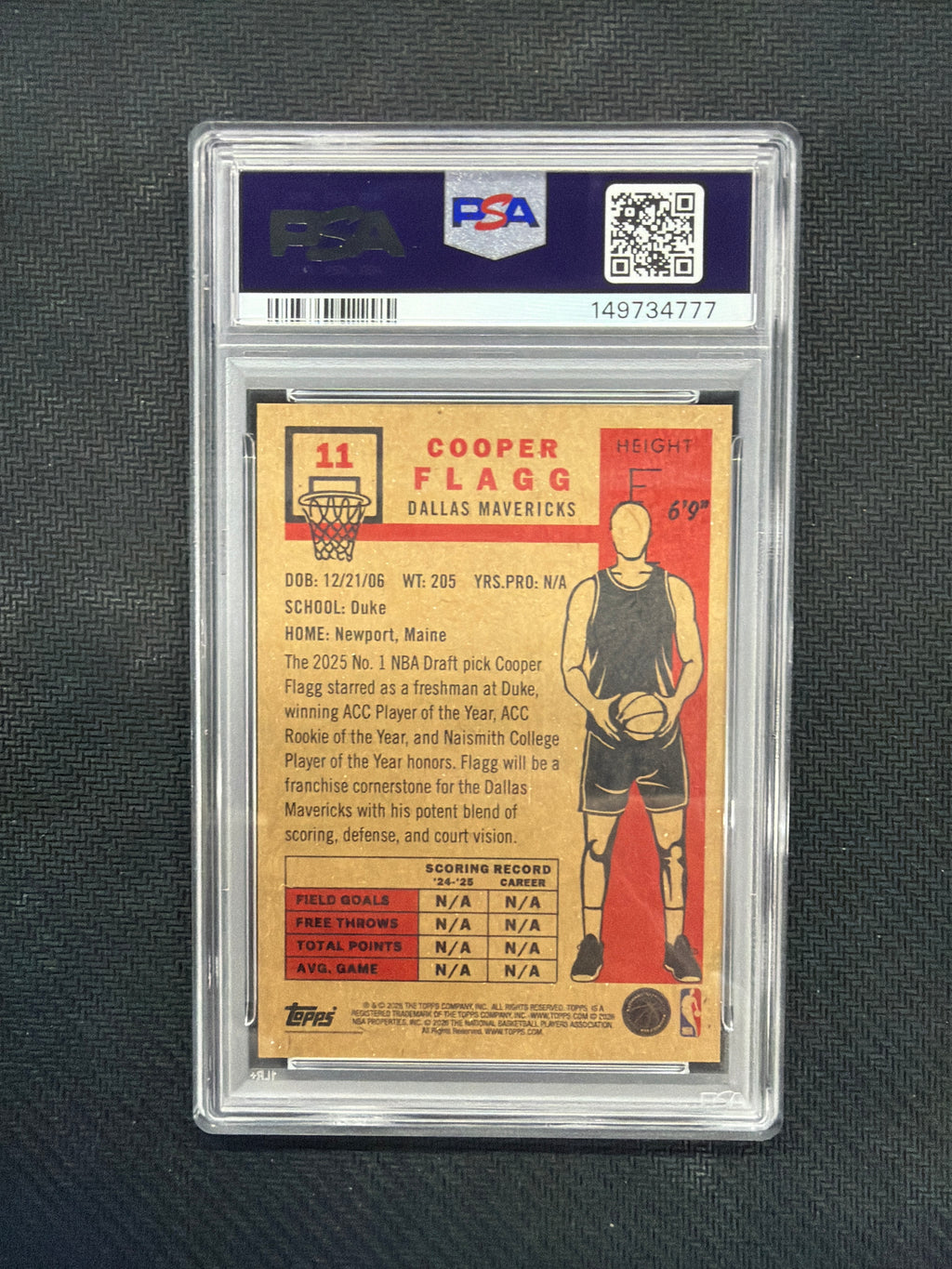 2026 Topps Living Cooper Flagg Rookie PSA 8 Mavericks 4777