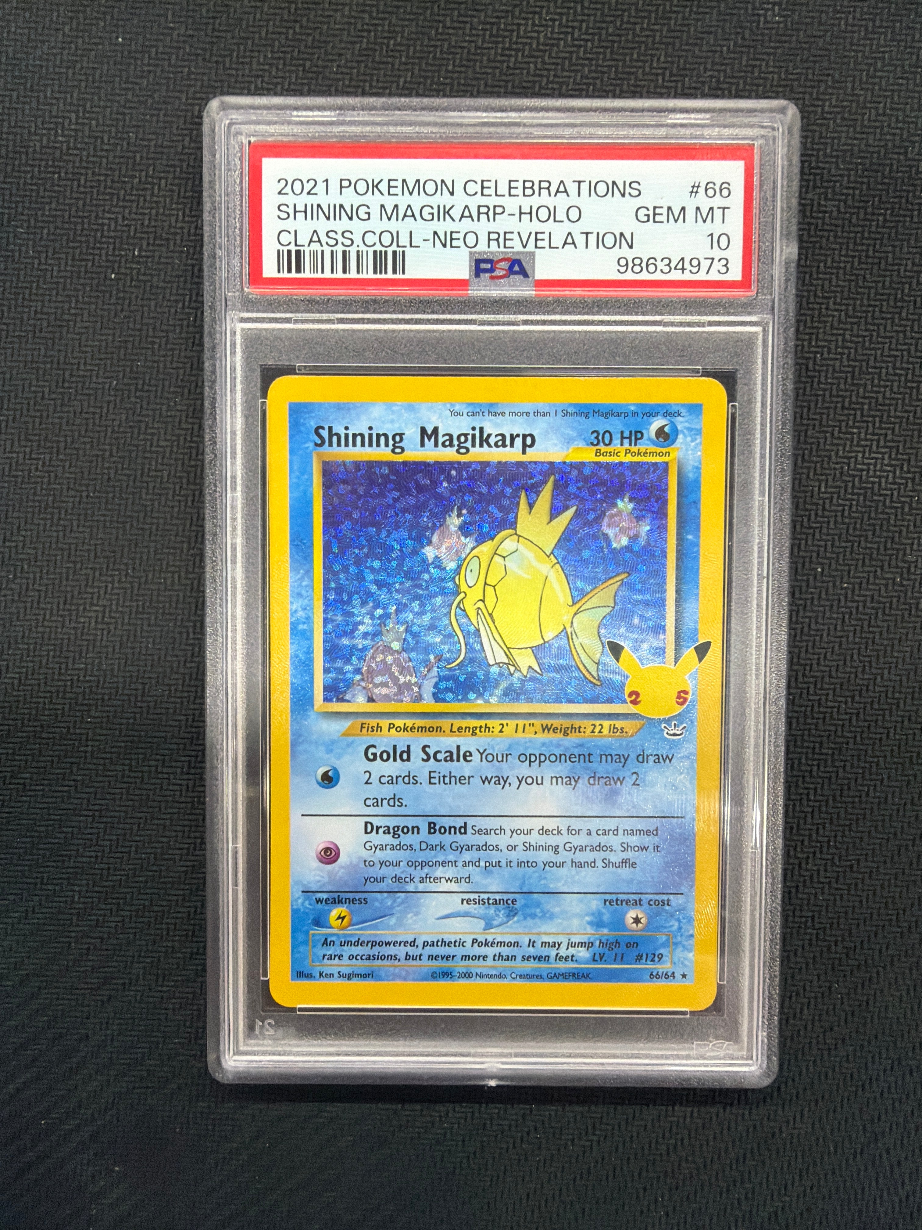 2021 Shining Magikarp Celebrations 66 PSA 10
