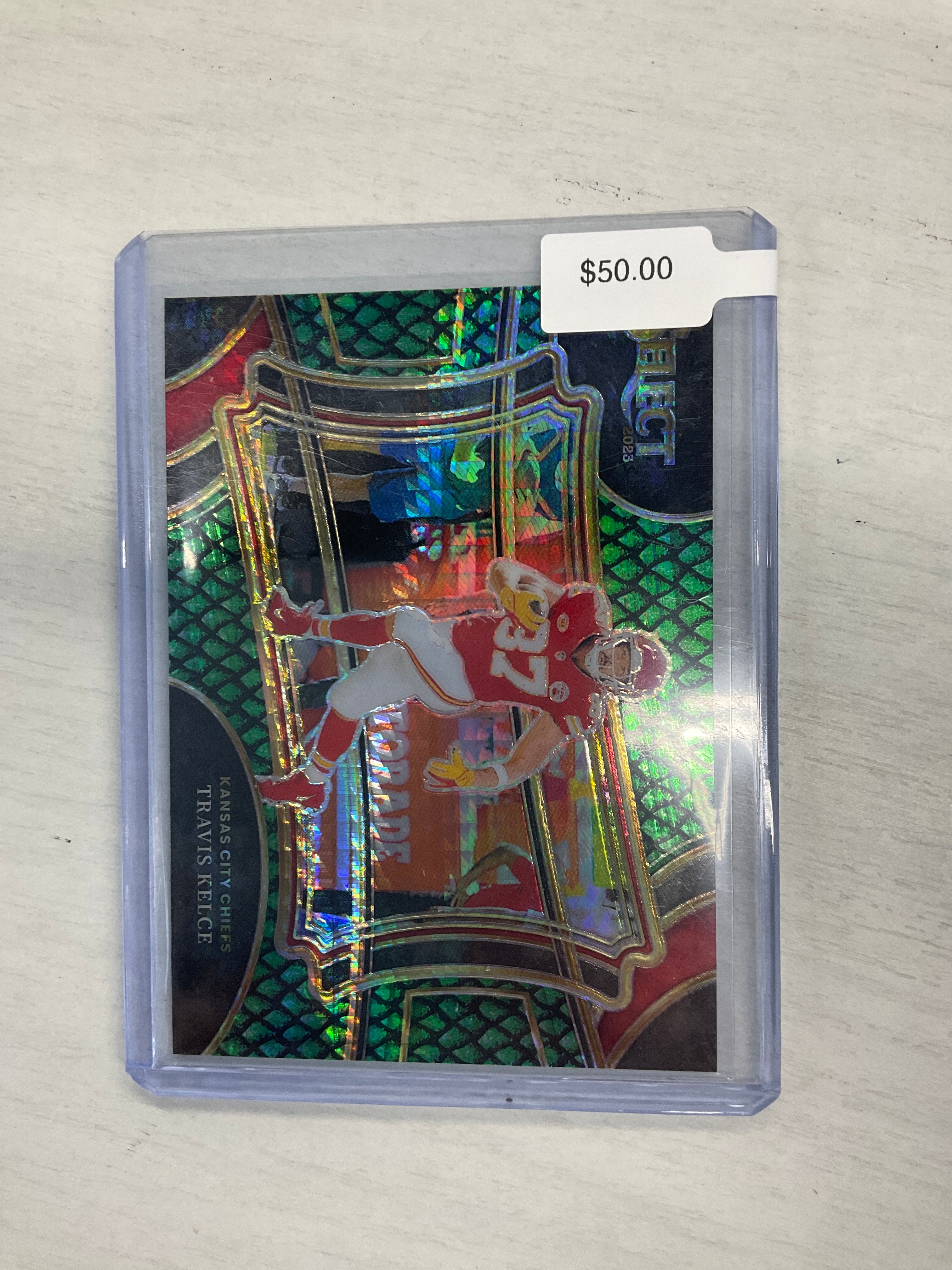 2023 Select Travis Kelce Dragon Scale /70 Field Level