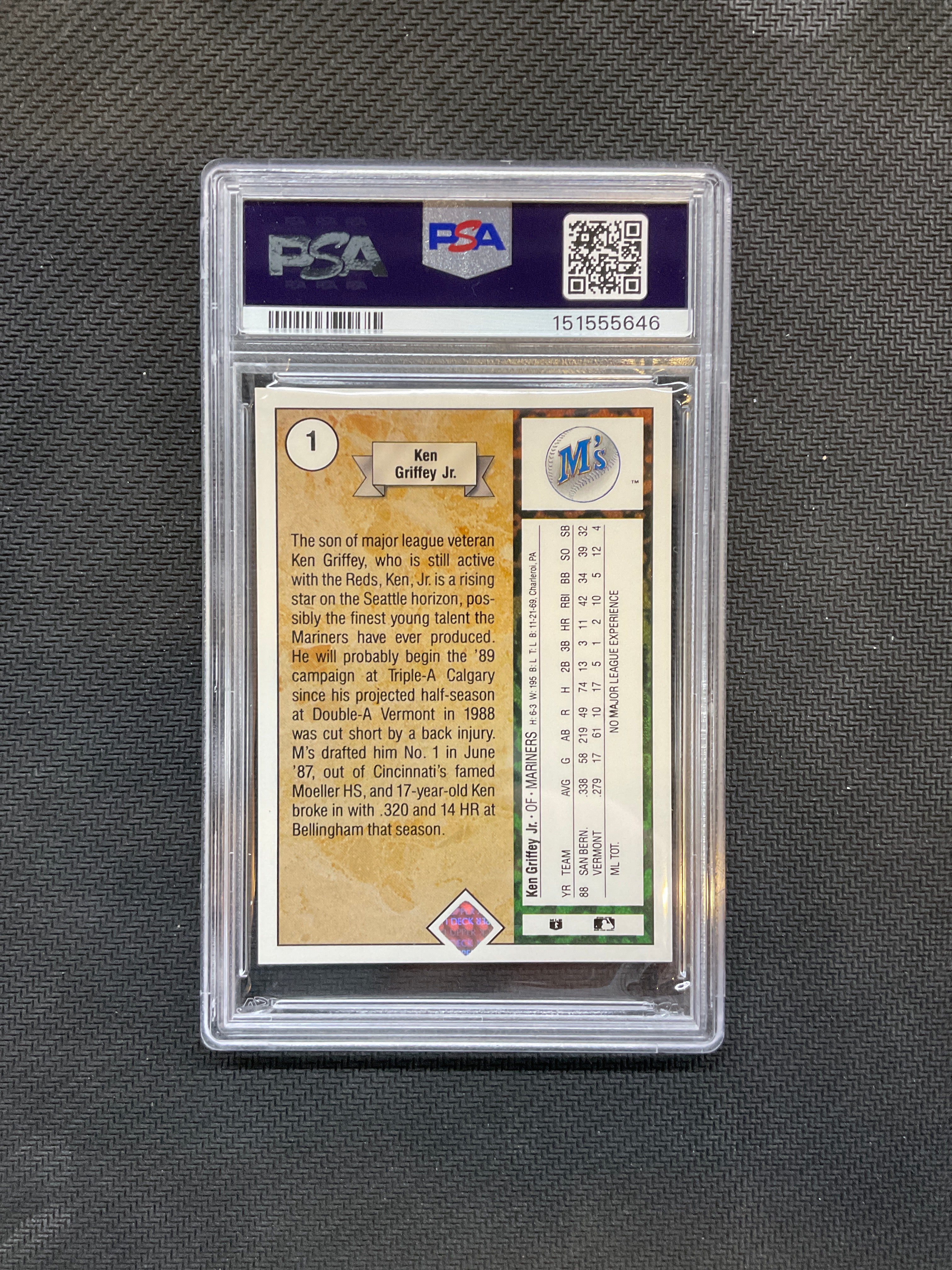 1989 Upper Deck Ken Griffey Jr. PSA 6 Star Rookie 646