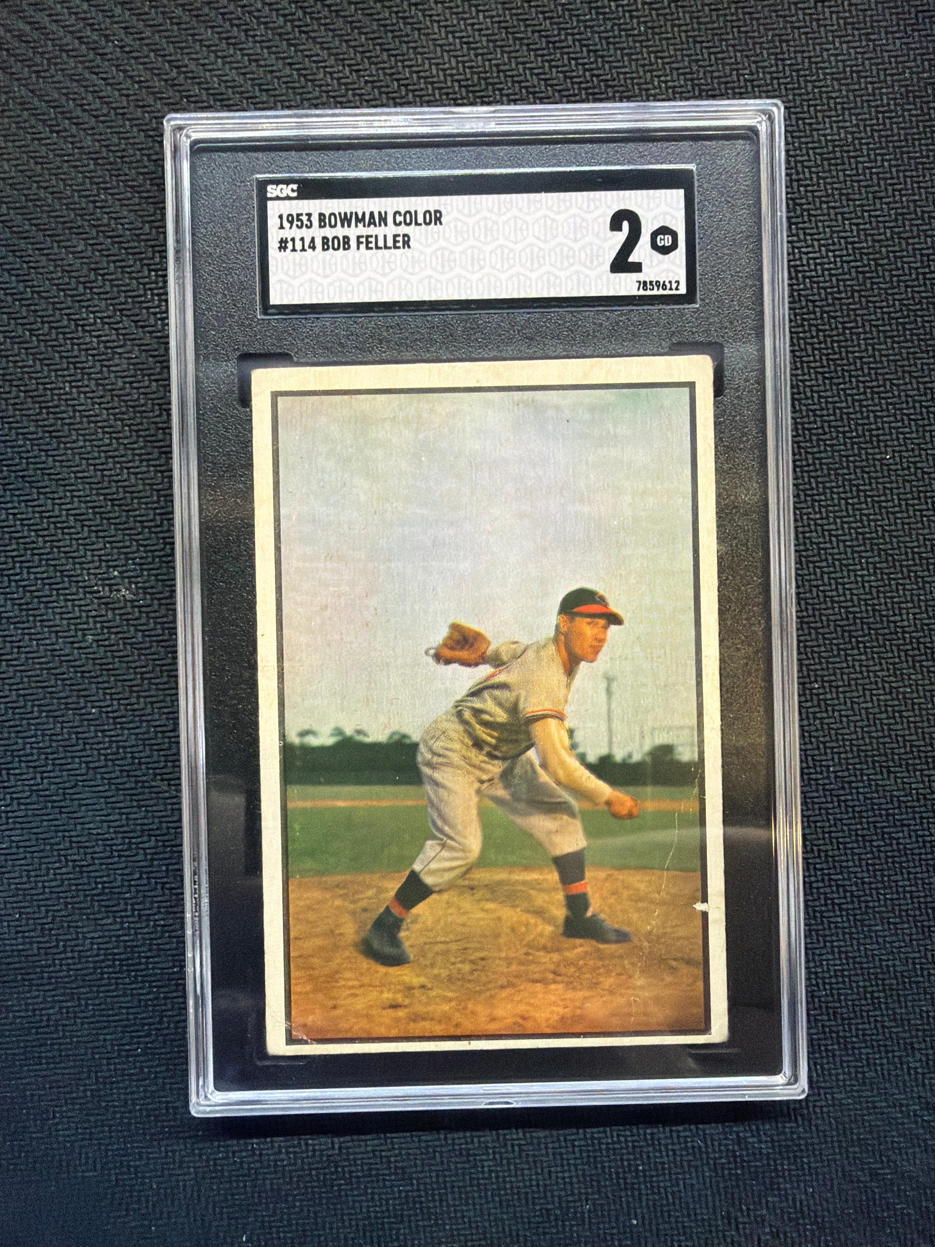 1953 Bowman Color Bob Feller SGC 2