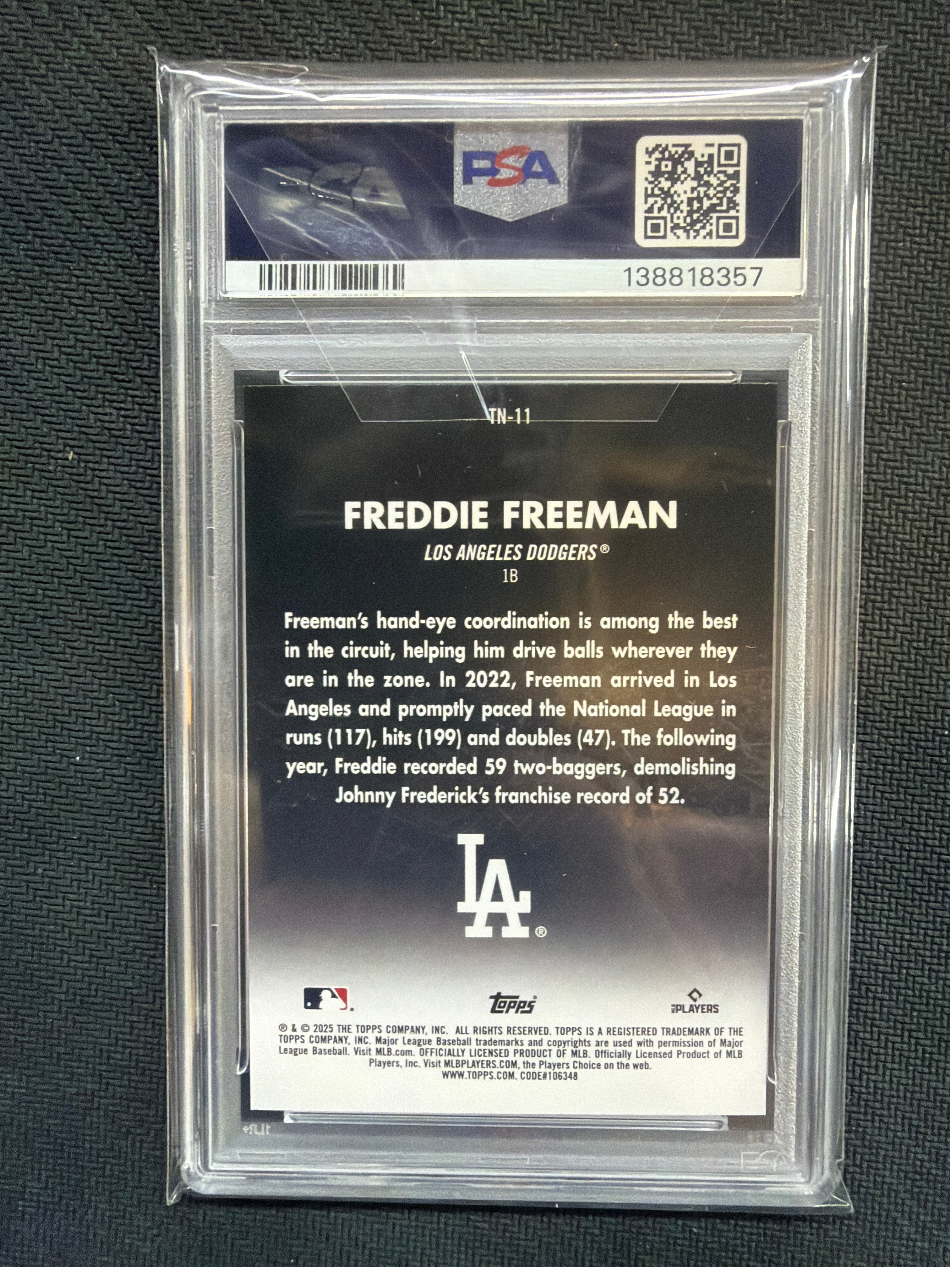 2025 Topps Chrome Tokyo Freddie Freeman Nights PSA 9 357