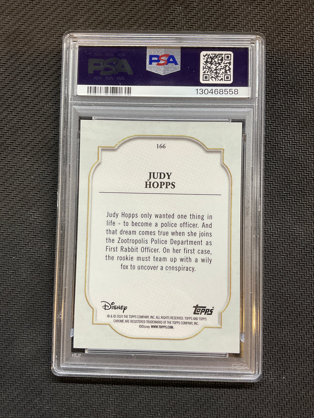 2024 Topps Chrome Disney Judy Hopps Purple /199 PSA 9
