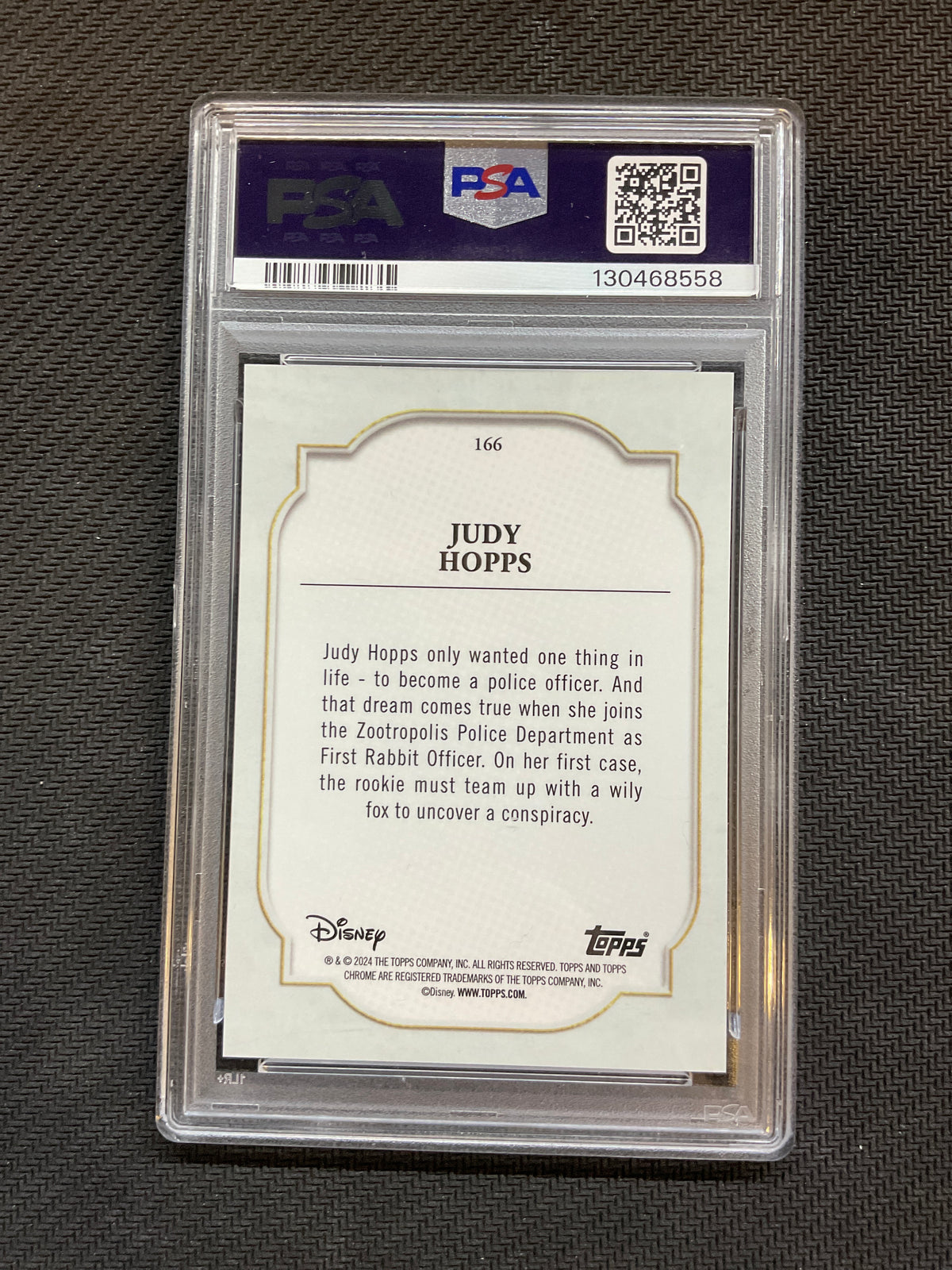 2024 Topps Chrome Disney Judy Hopps Purple /199 PSA 9