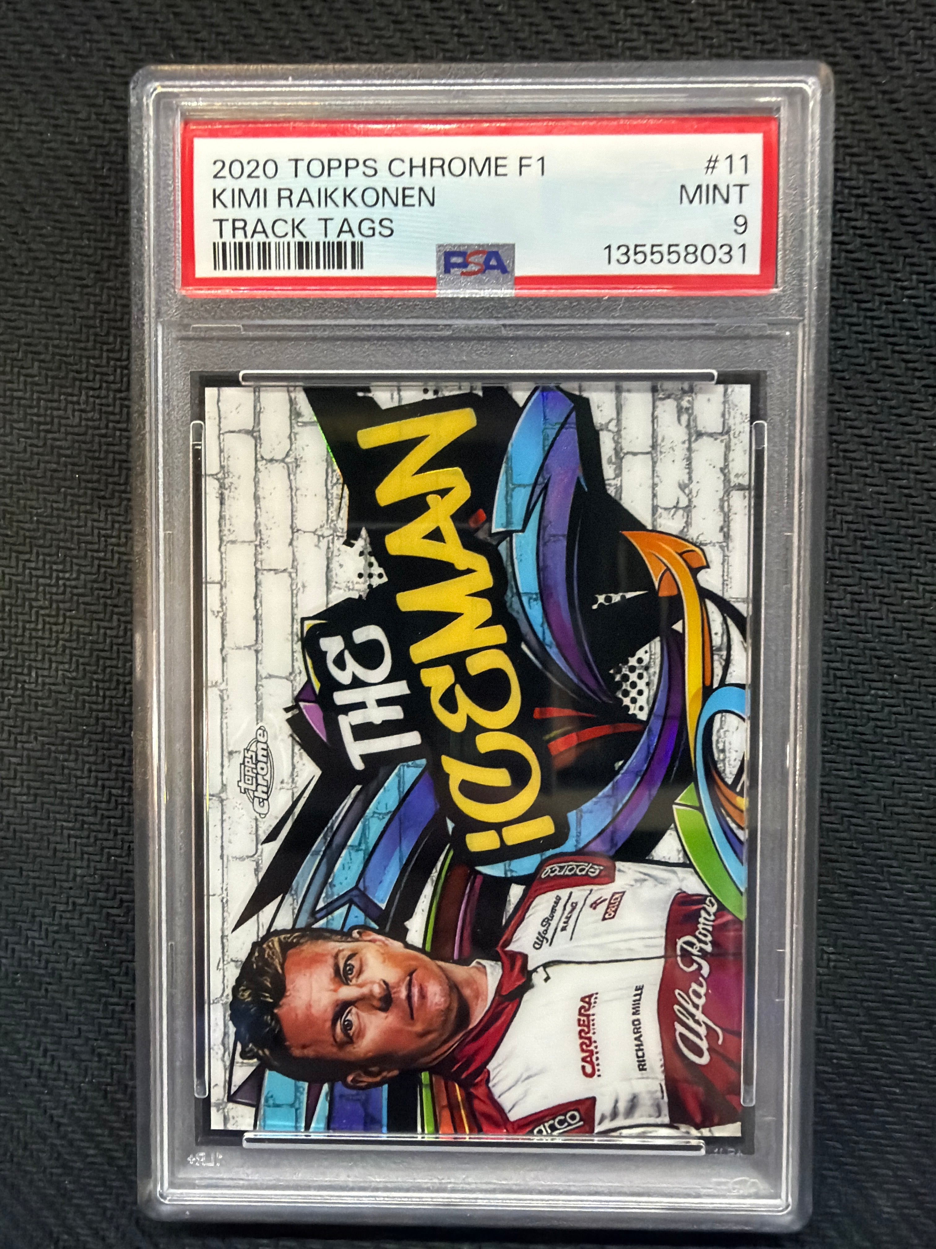 2020 Topps Chrome F1 Kimi Raikkonen Track Tags #11 PSA 9