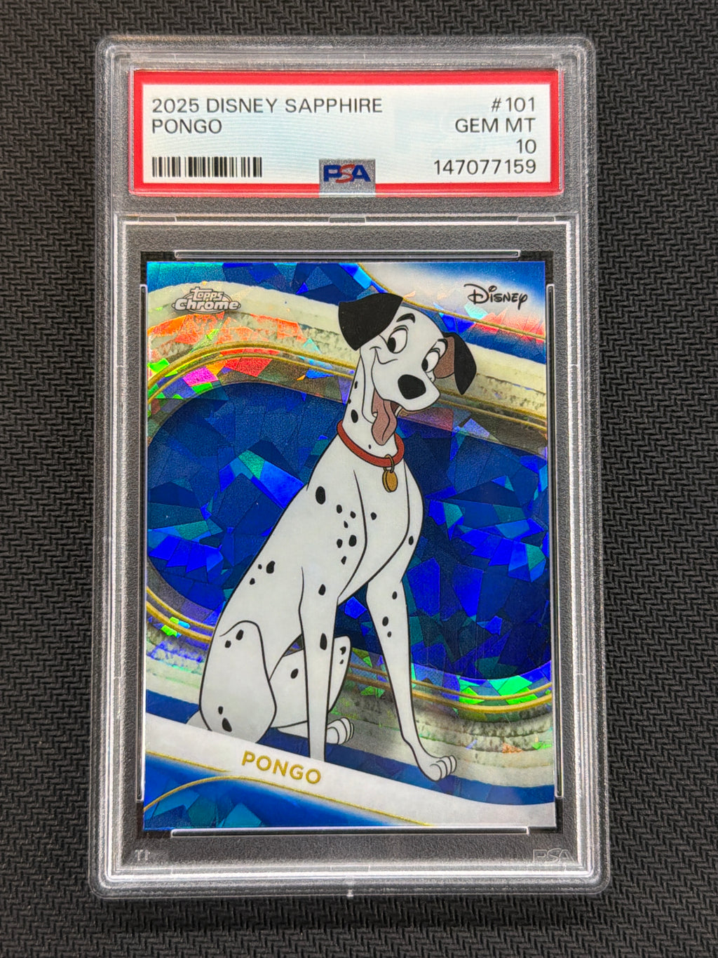 2025 Topps Chrome Disney Pongo Sapphire PSA 10 #101 159
