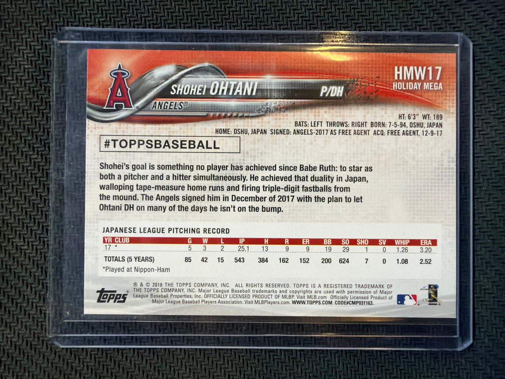 2018 Topps Holiday Shohei Ohtani #17 Angels Rookie