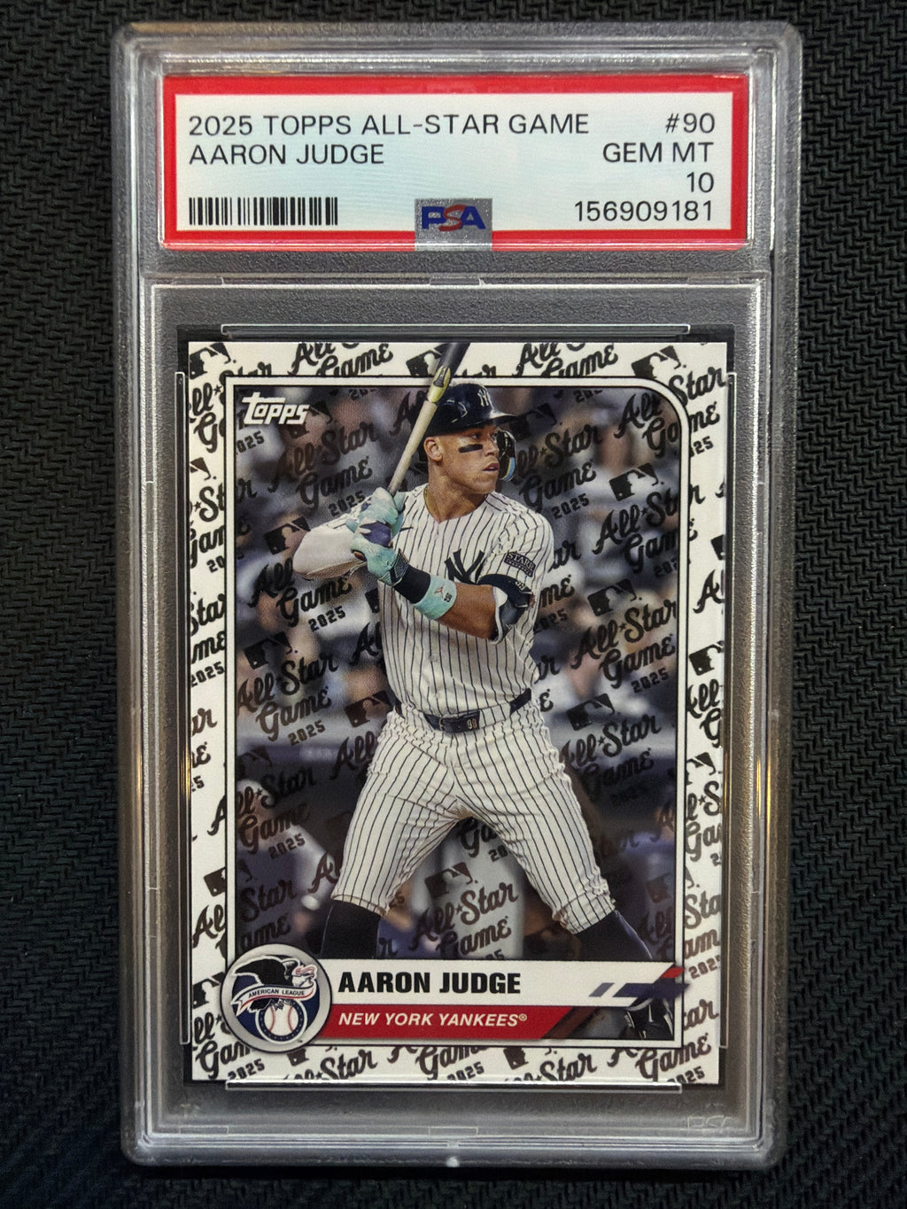 2025 Topps All-Star Game Aaron Judge #90 PSA 10 Yankees