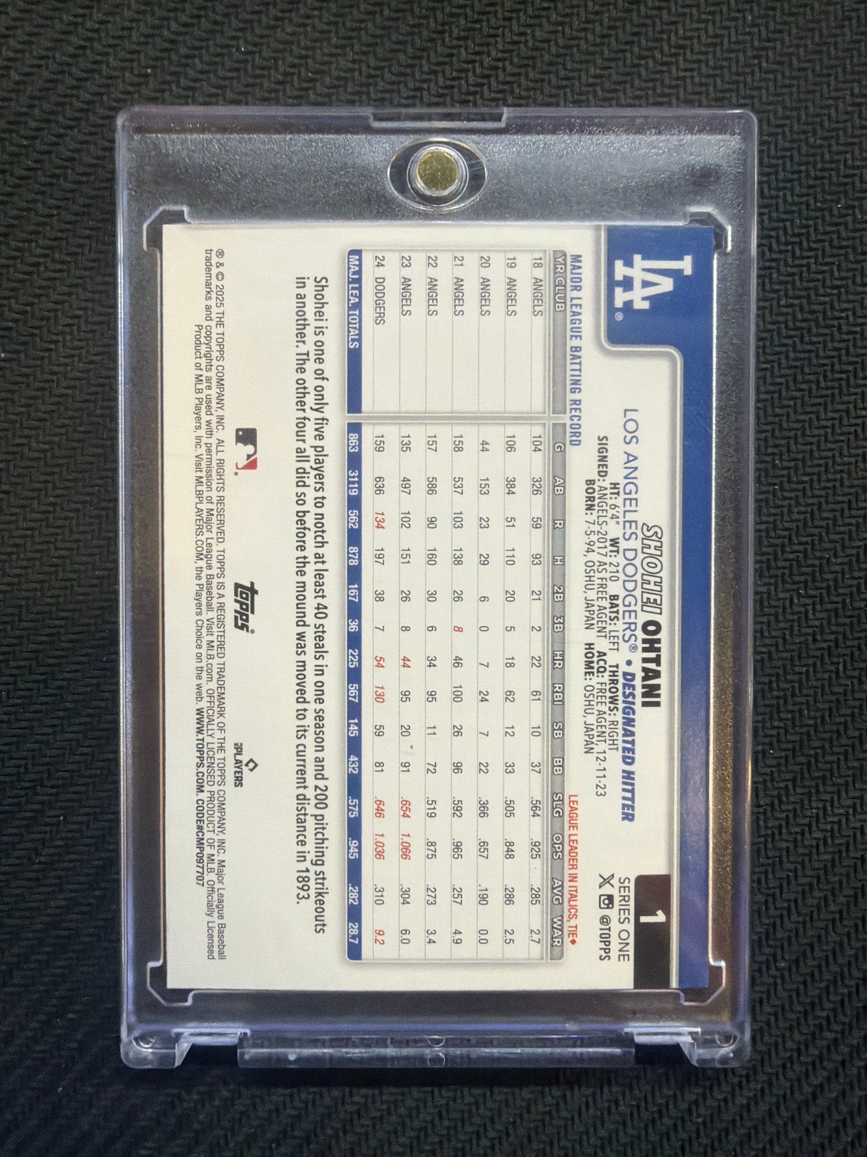 2025 Topps Shohei Ohtani #1 Team Logo Border Dodgers