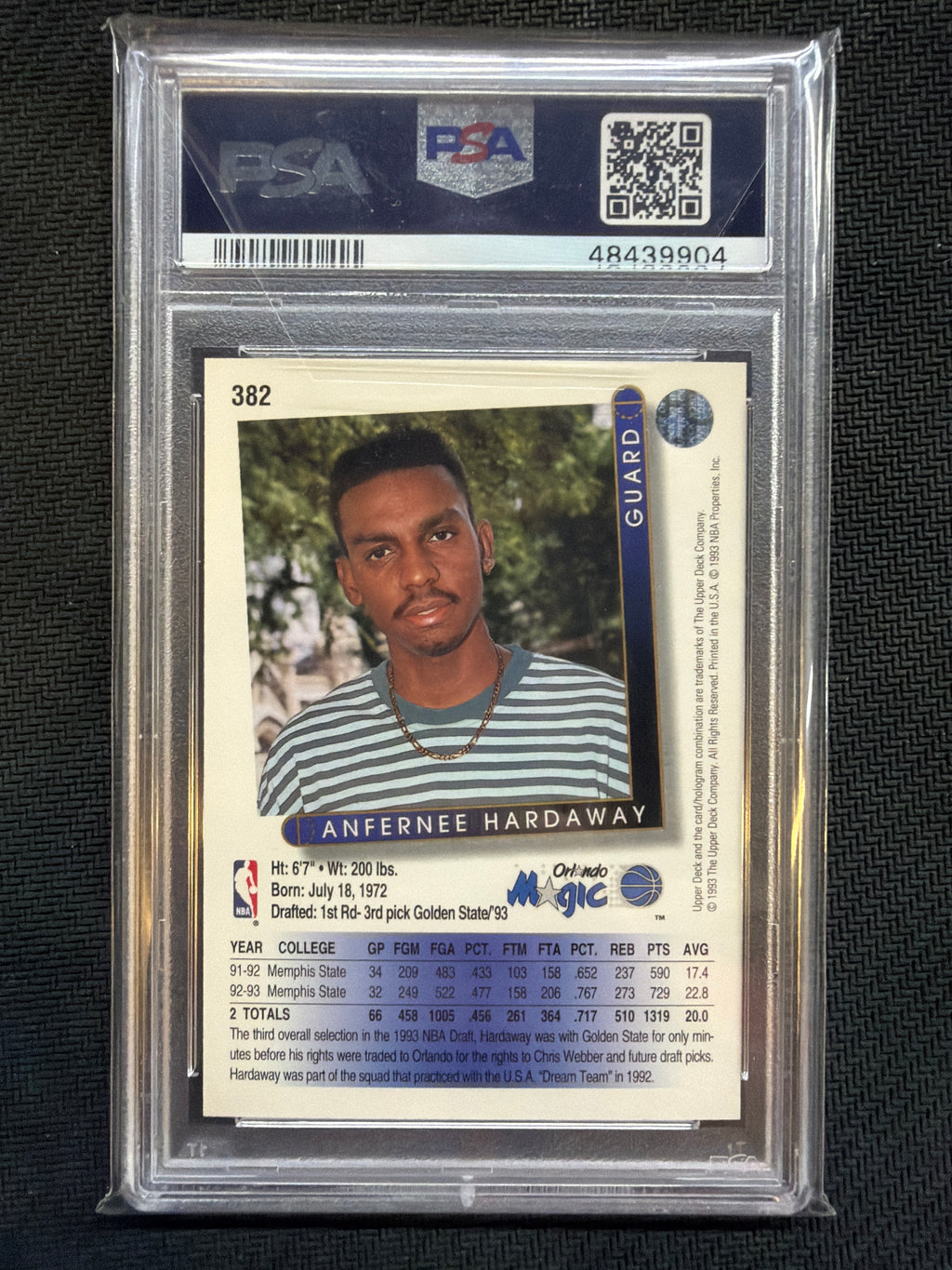 1993 Upper Deck Anfernee Hardaway #382 PSA 10 Magic