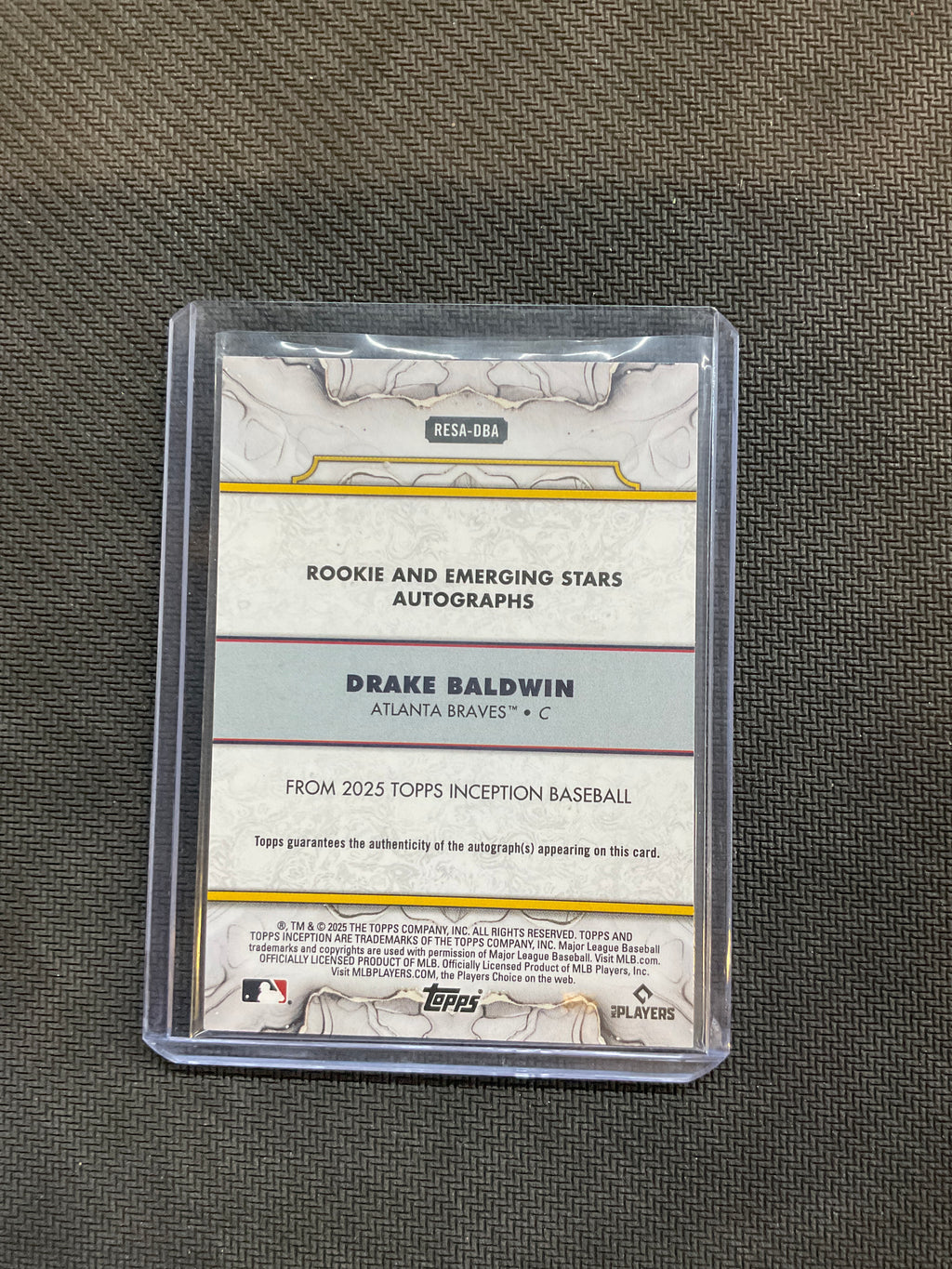2025 Topps Inception Drake Baldwin Rookie Auto Green /125 Braves