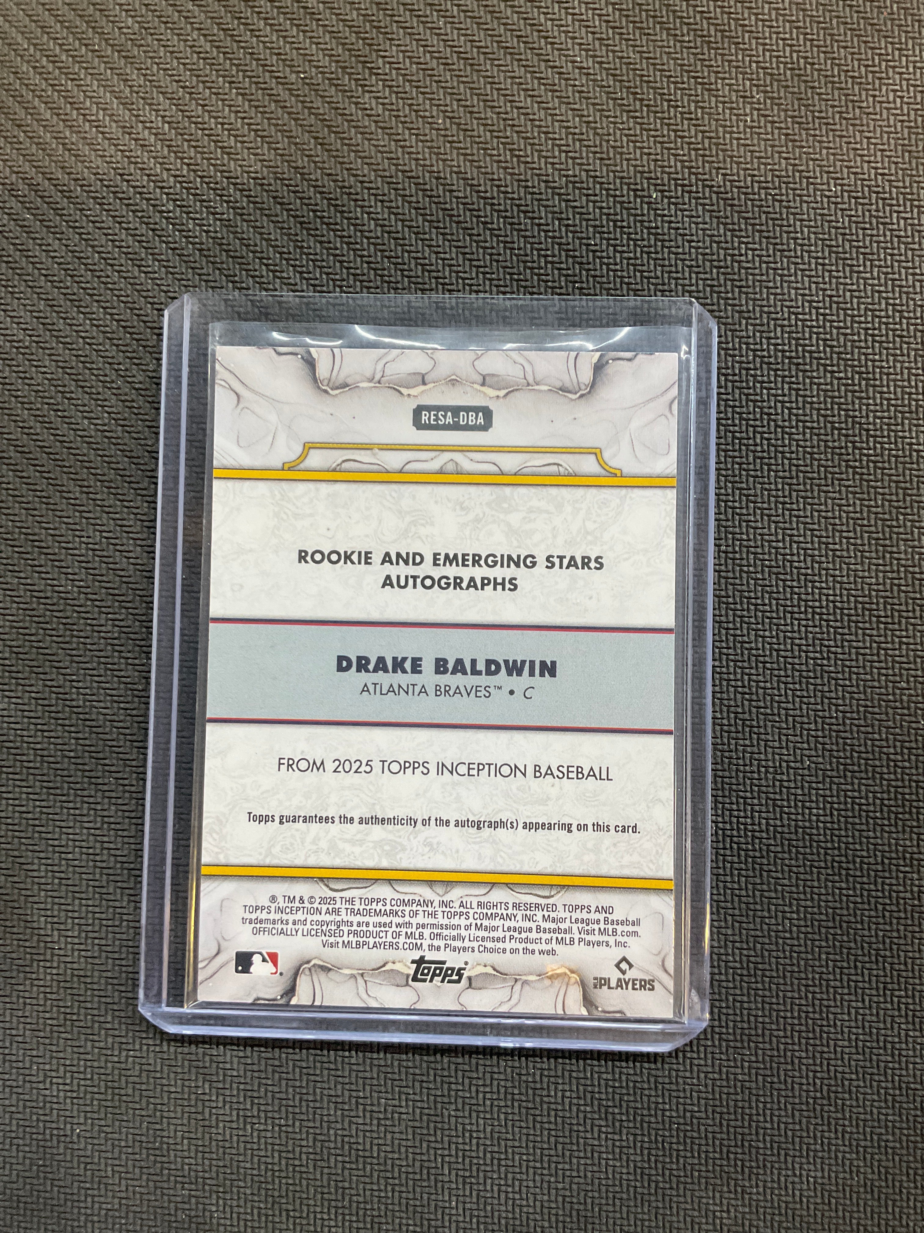 2025 Topps Inception Drake Baldwin Rookie Auto Green /125 Braves