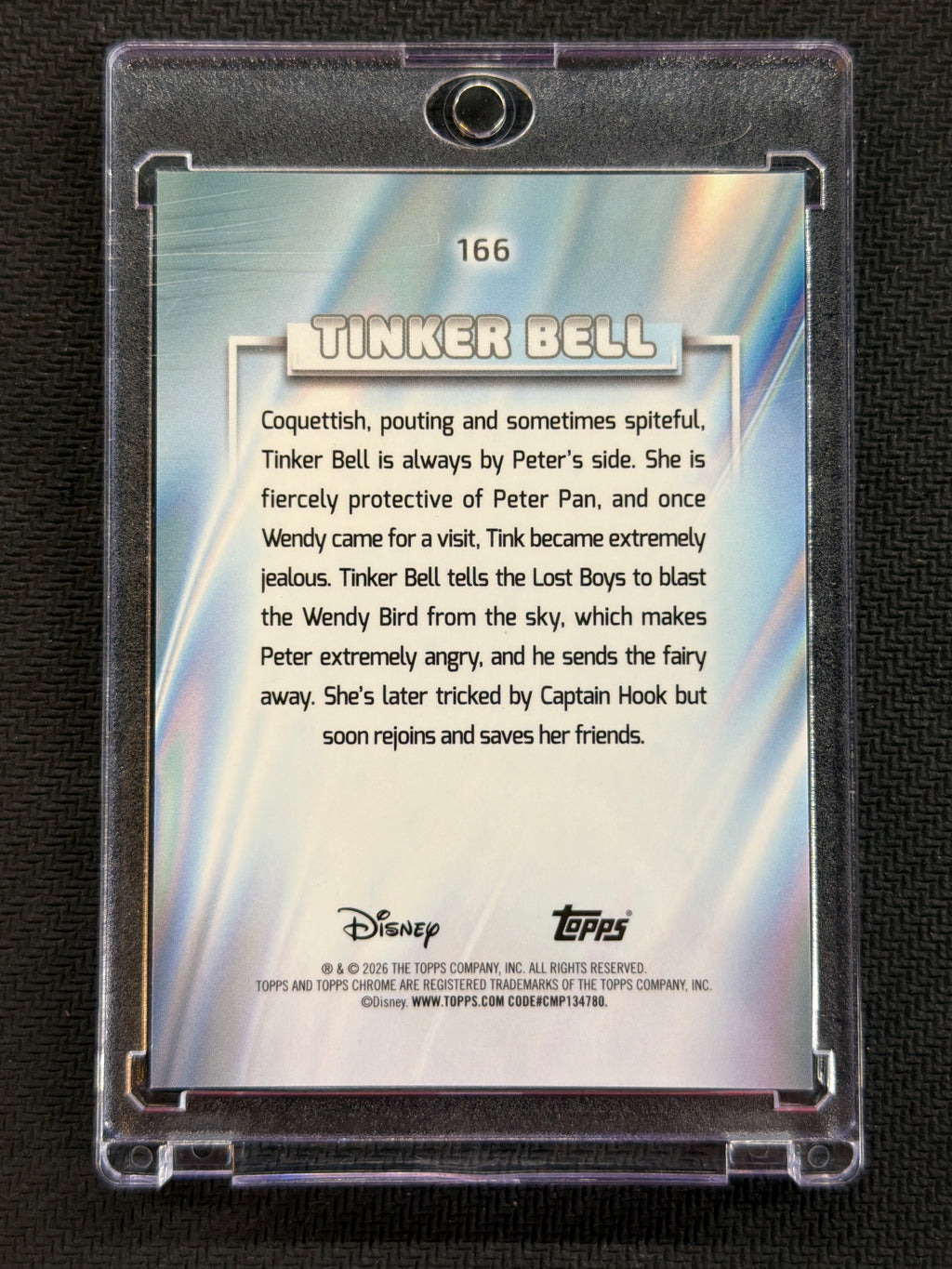 2026 Topps Chrome Disney Sapphire Tinker Bell Orange /25