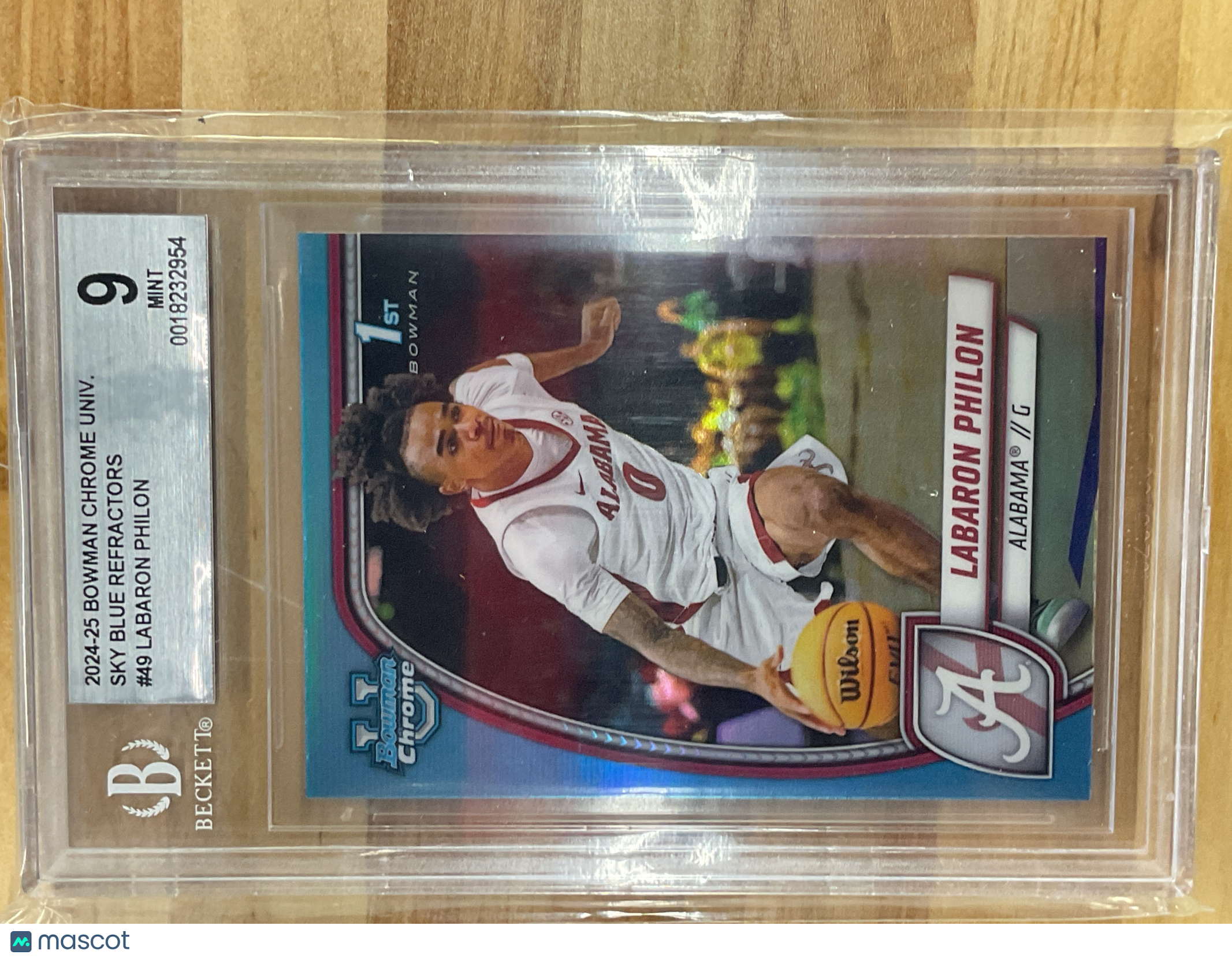 2024-25 Bowman U Chrome Labaron Philon Blue Rookie BGS 9 Alabama
