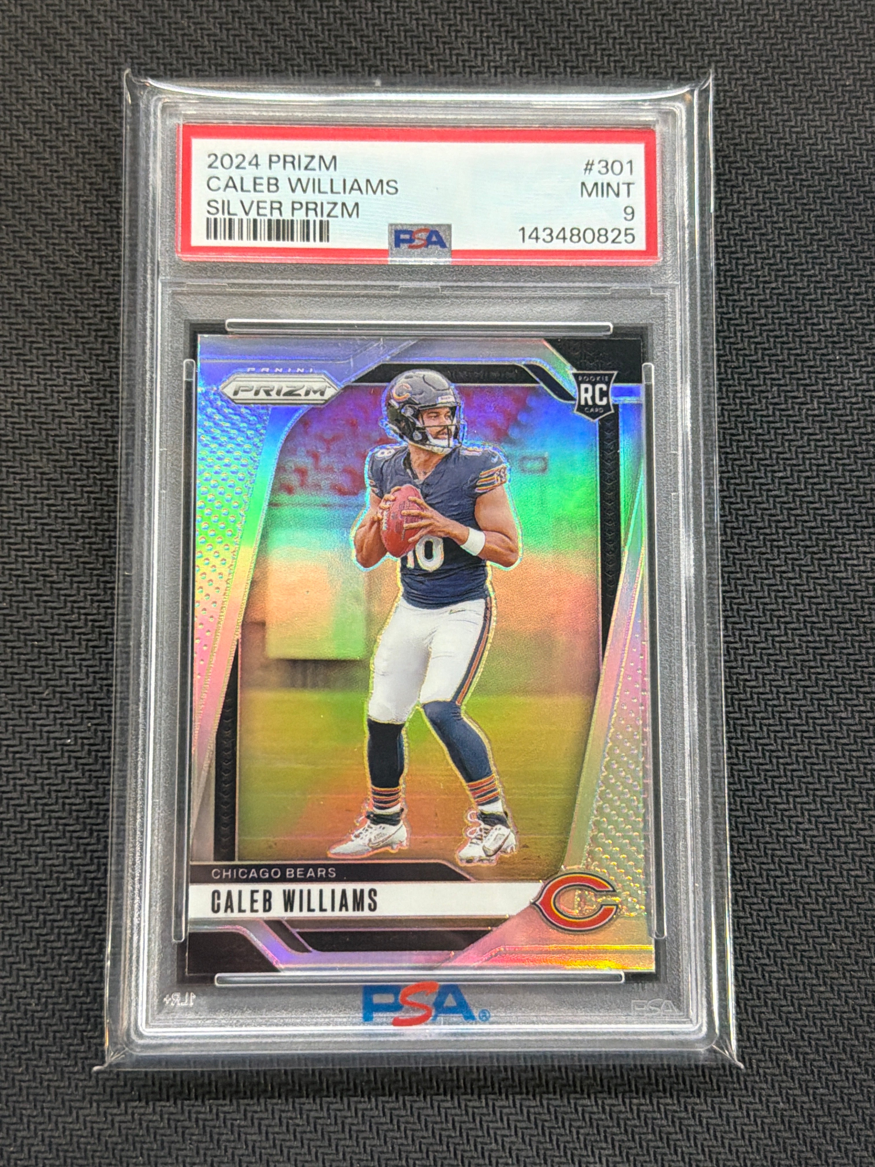2024 Prizm Caleb Williams Rookie Silver PSA 9 825