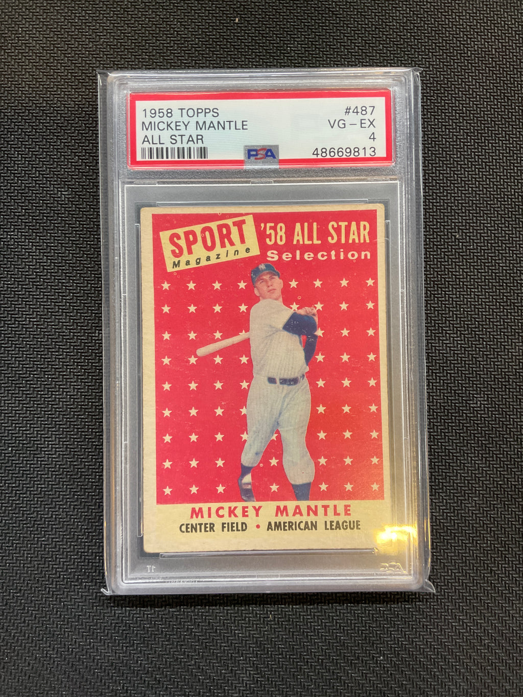 1958 Topps Mickey Mantle All Star PSA 4 Yankees