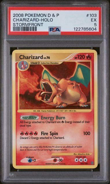 2008 Pokemon Stormfront Charizard Holo 103 PSA 5