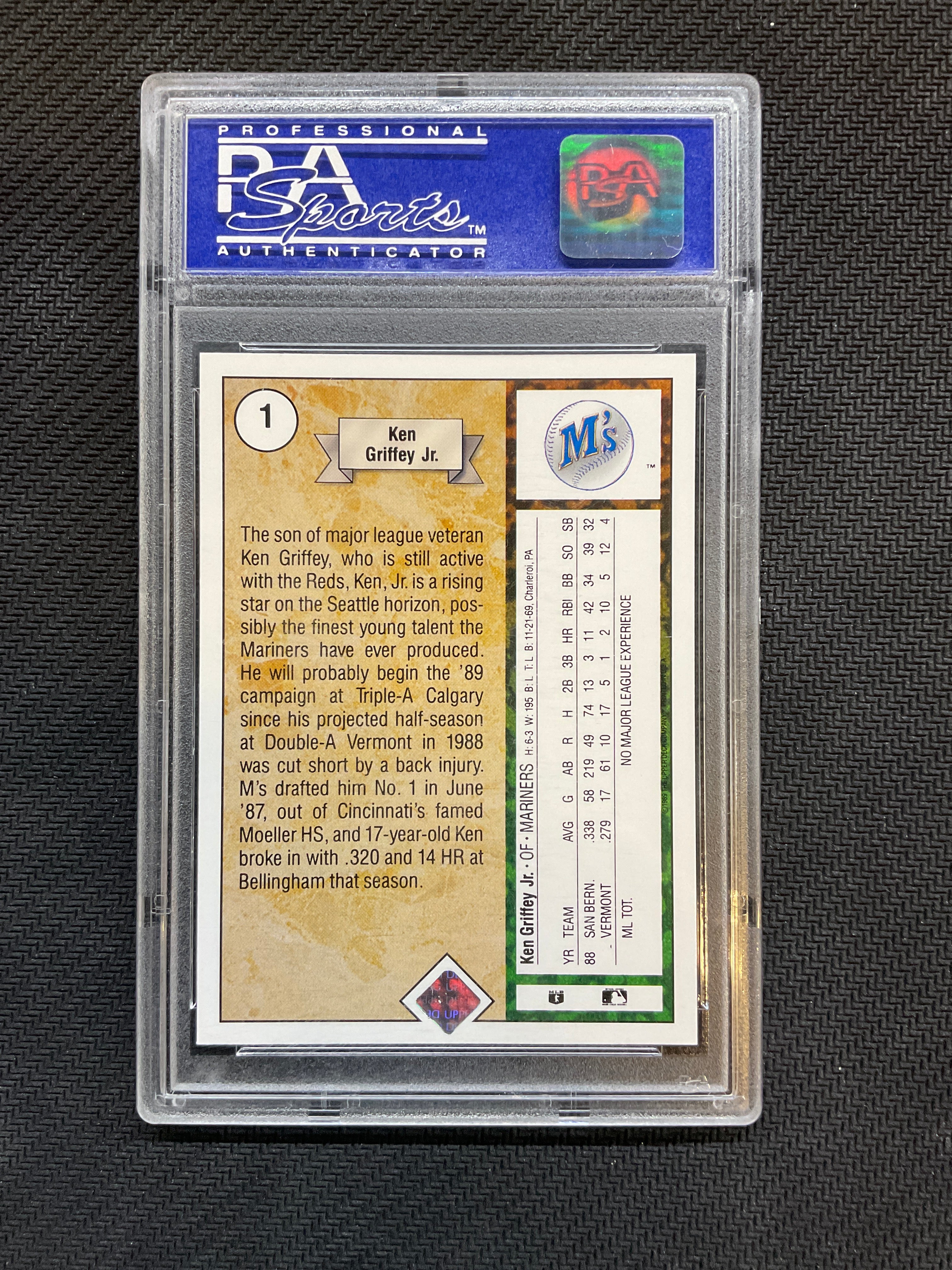 1989 Upper Deck Ken Griffey Jr Star Rookie PSA 8 Mariners