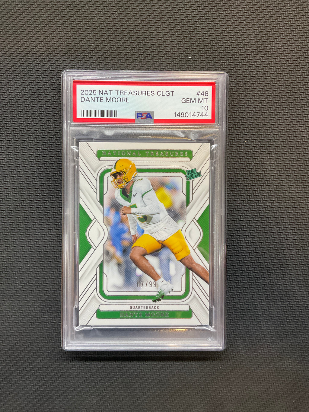 2025 National Treasures Dante Moore /99 PSA 10 Oregon