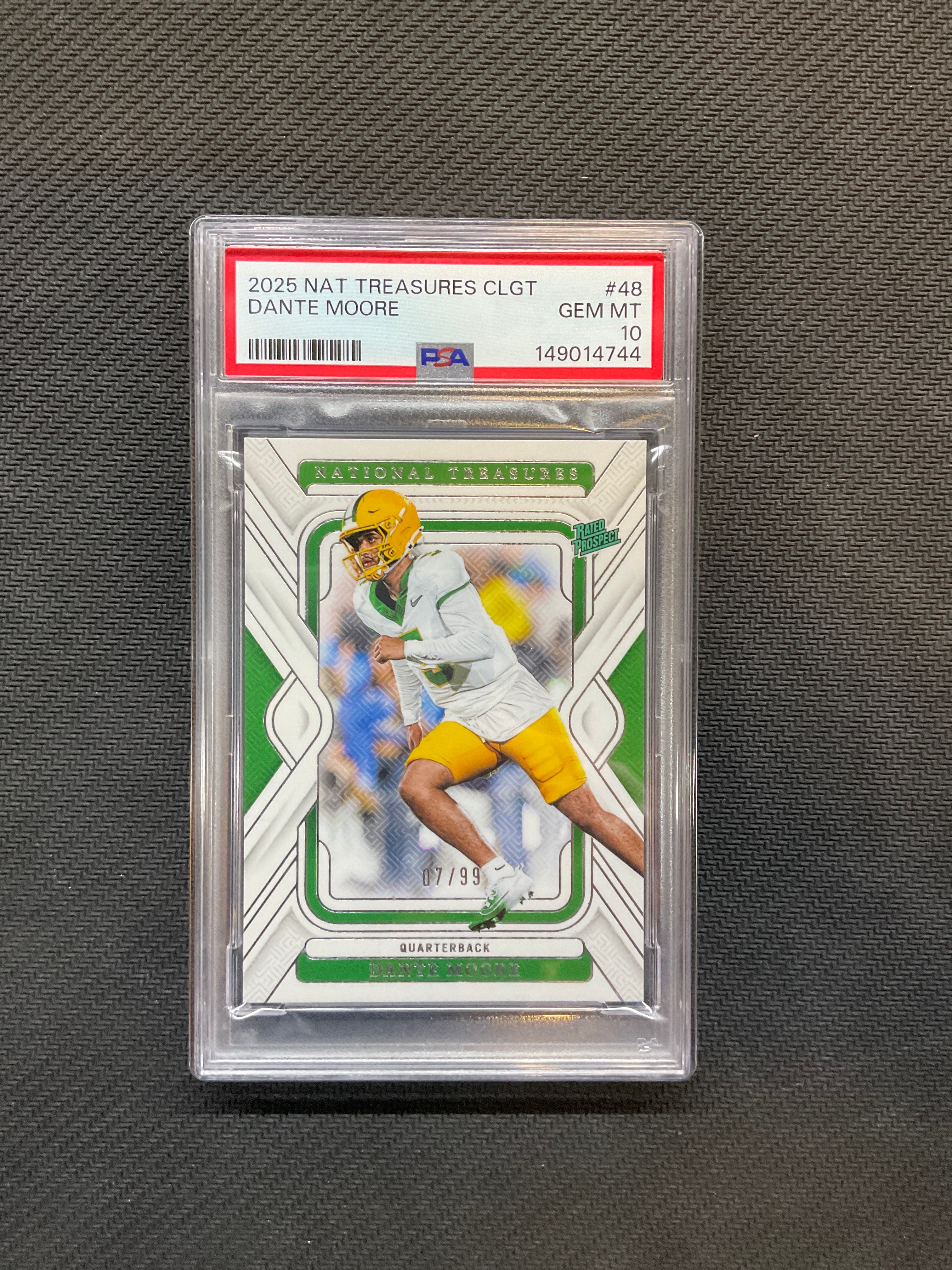 2025 National Treasures Dante Moore /99 PSA 10 Oregon