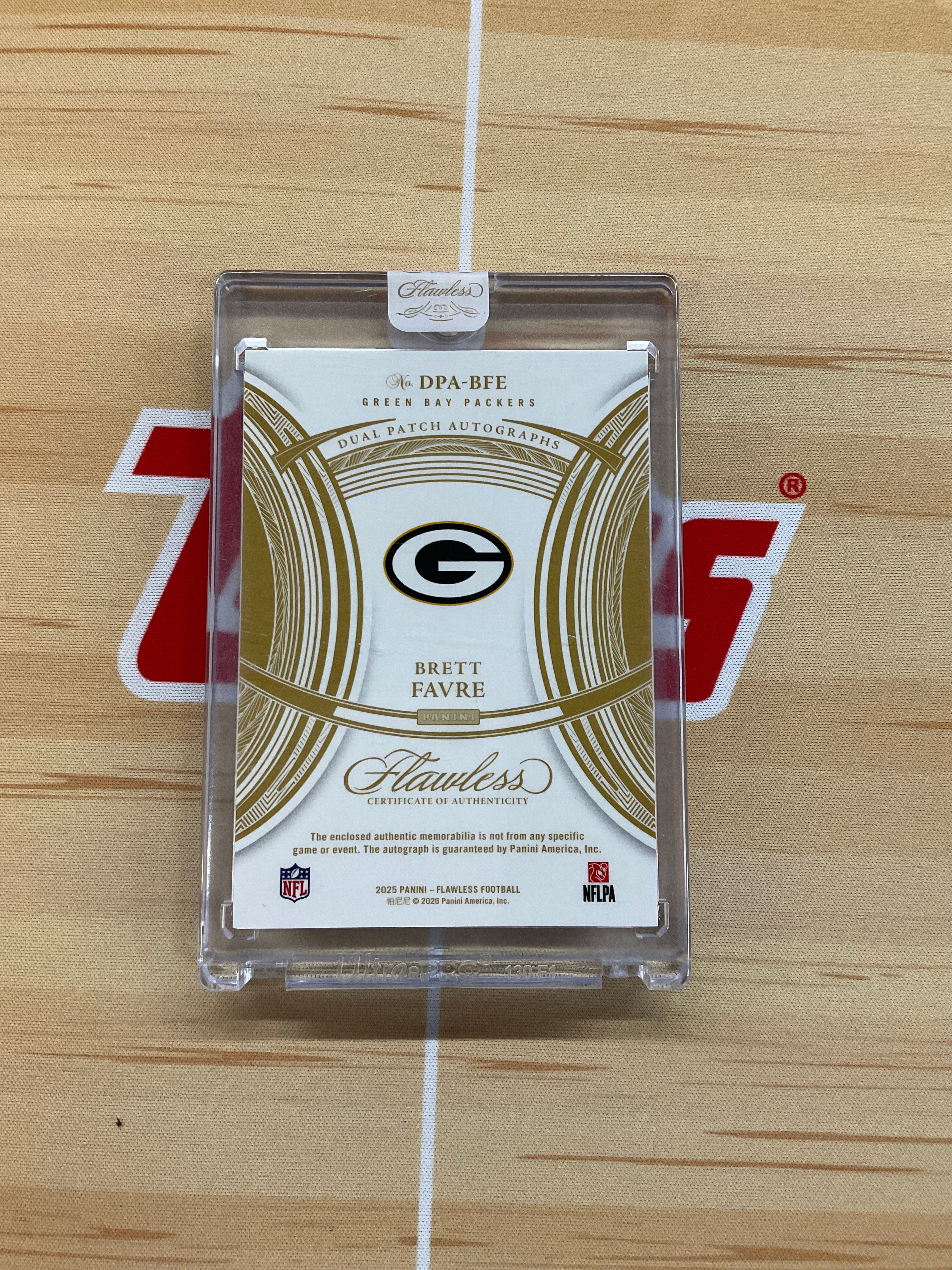 2025 Panini Flawless Brett Favre Dual Patch Auto /15 Red