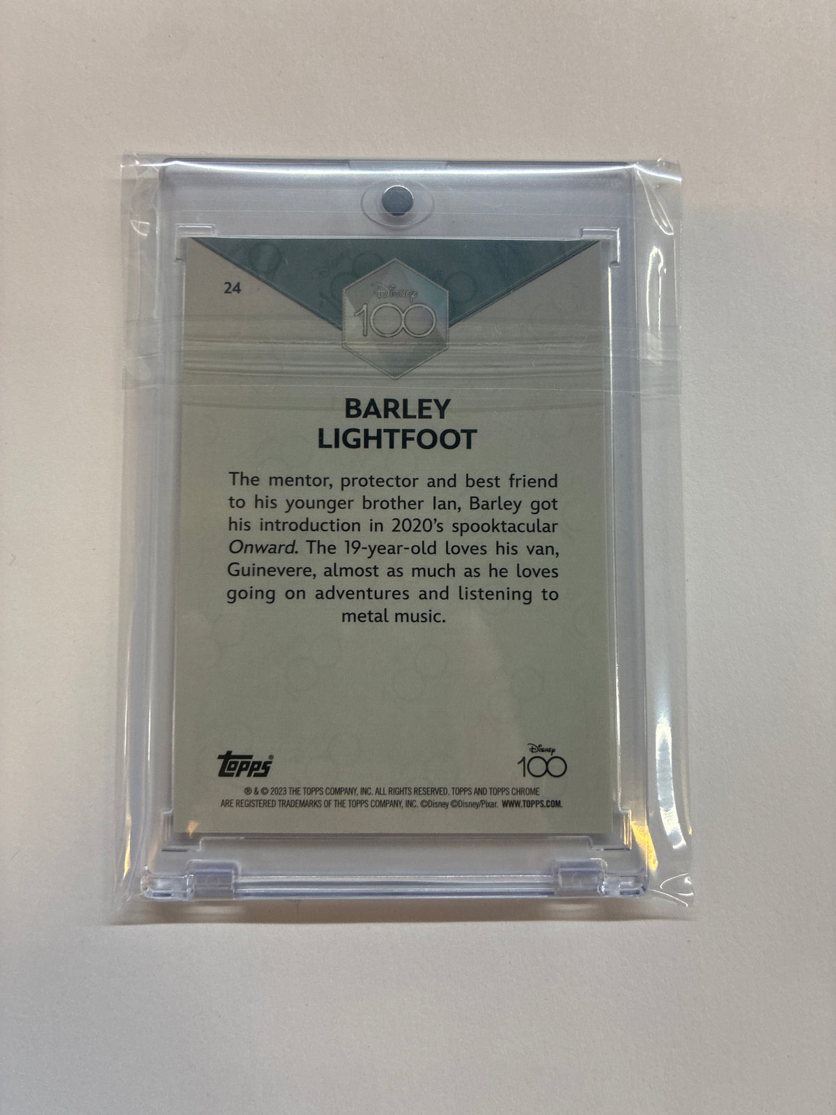 2023 Topps Chrome Disney 100 Barley Lightfoot Light Blue Refractor /75
