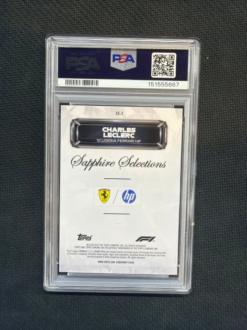 2025 Topps Chrome Sapphire Charles Leclerc Selections PSA 9 Ferrari 667