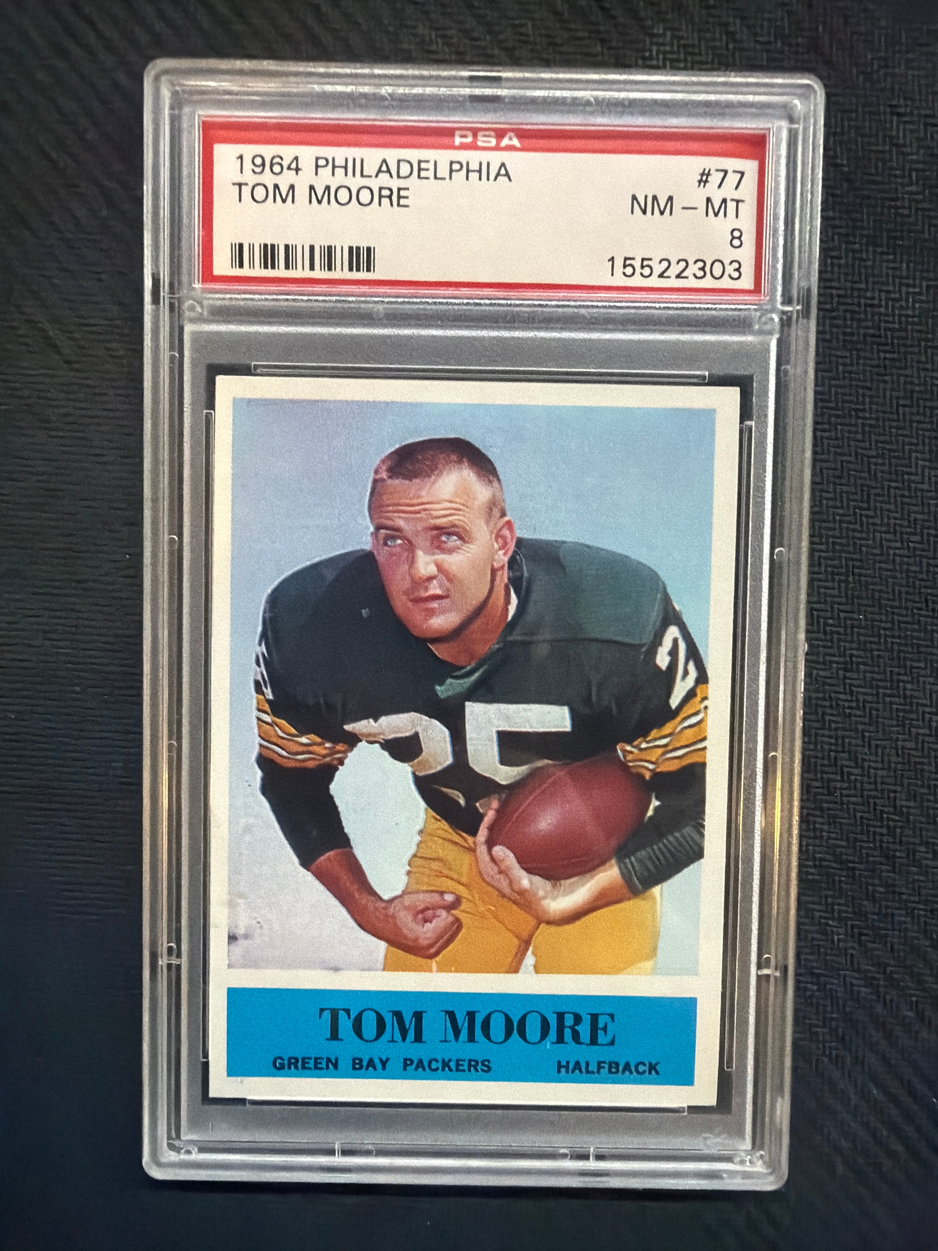 1964 Philadelphia Tom Moore #77 PSA 8 Packers