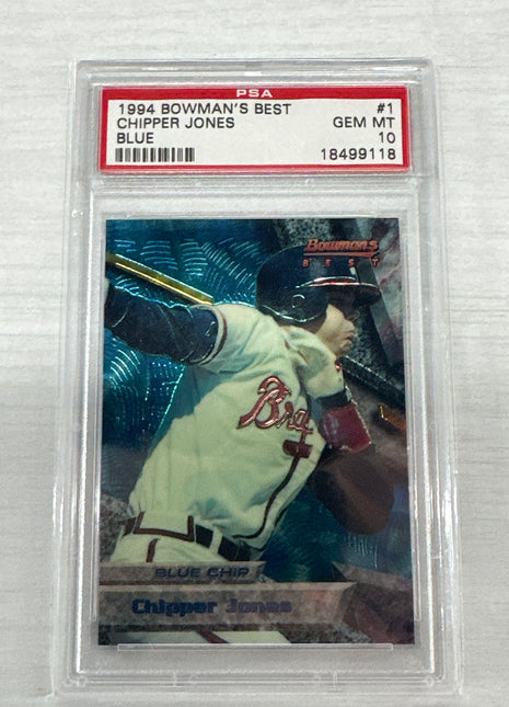 1994 Bowman's Best Chipper Jones Blue PSA 10