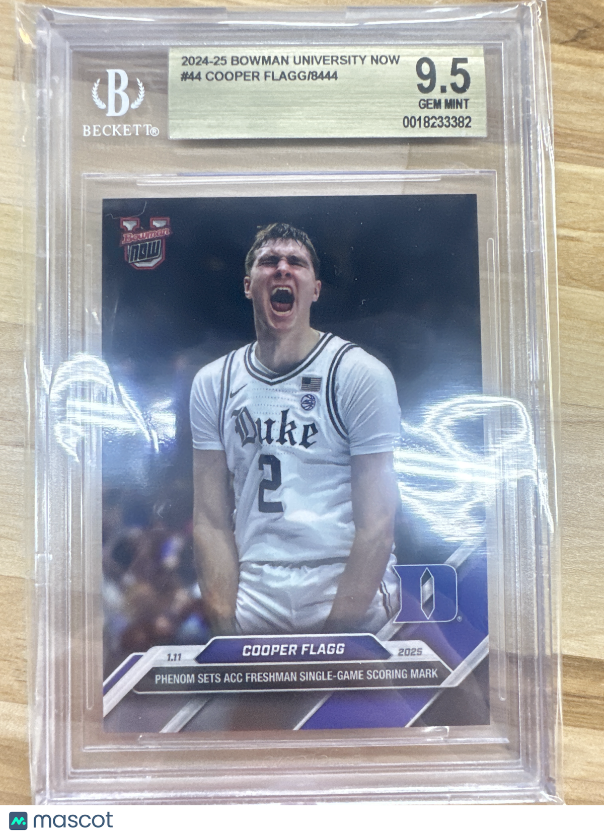 2024-25 Bowman U Now - Cooper Flagg #44 BGS 9.5