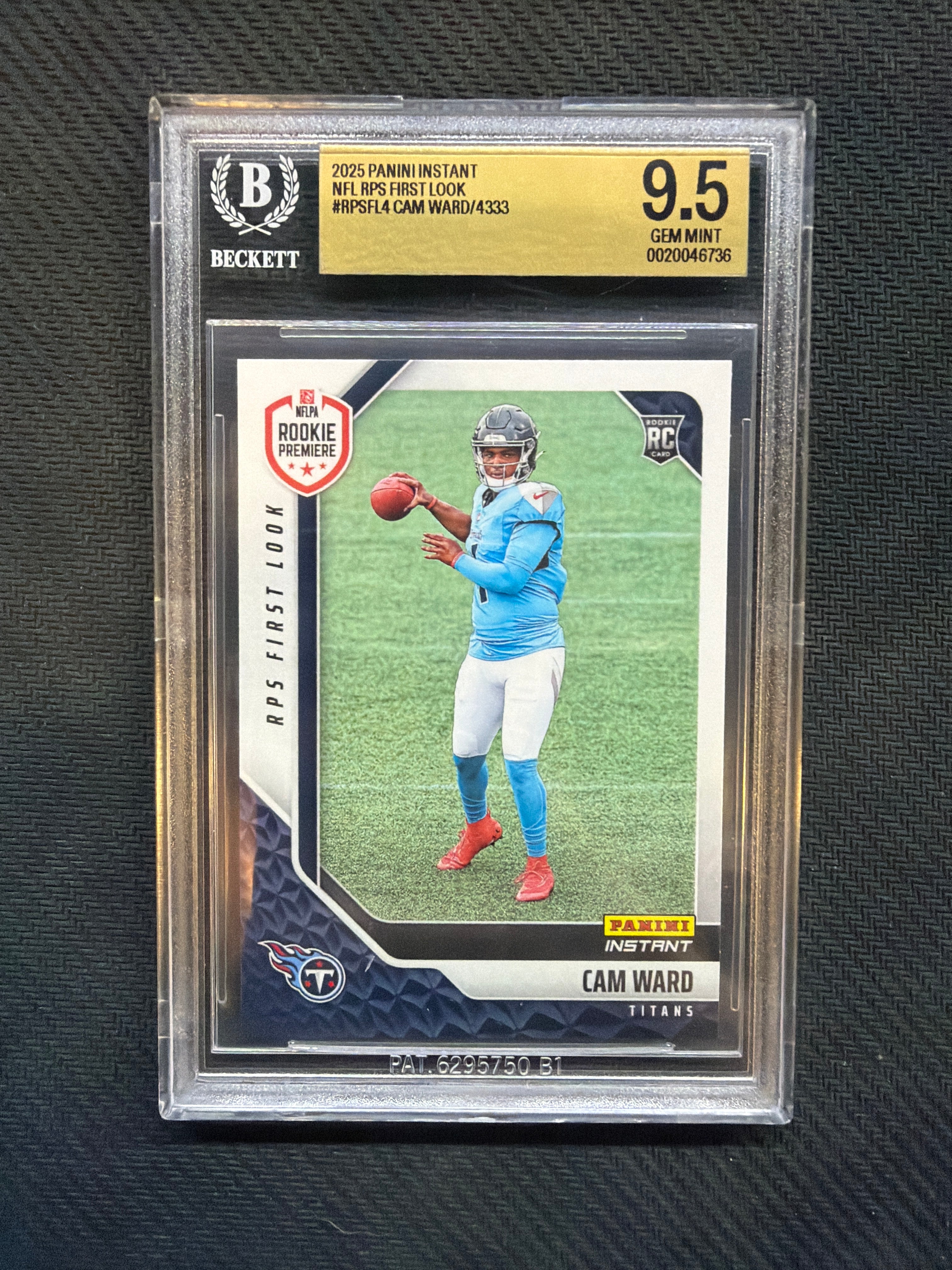 2025 Panini Instant Cam Ward Rookie BGS 9.5 Titans 736