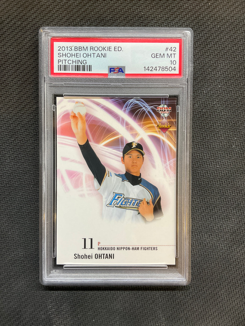 2013 BBM Rookie Ed. Shohei Ohtani Pitching #42 PSA 10 504