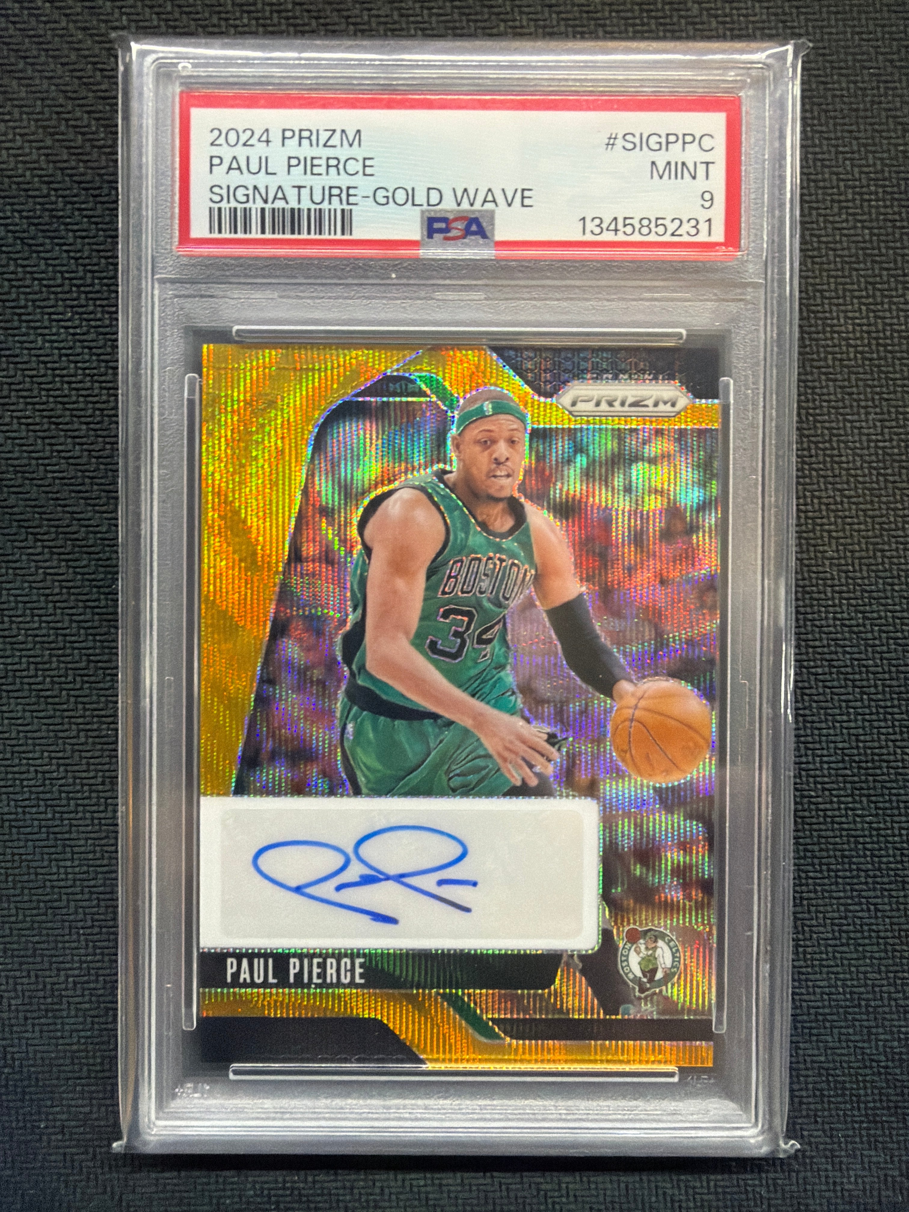 2024-25 Prizm Paul Pierce Gold Wave Auto /10 PSA 9 231