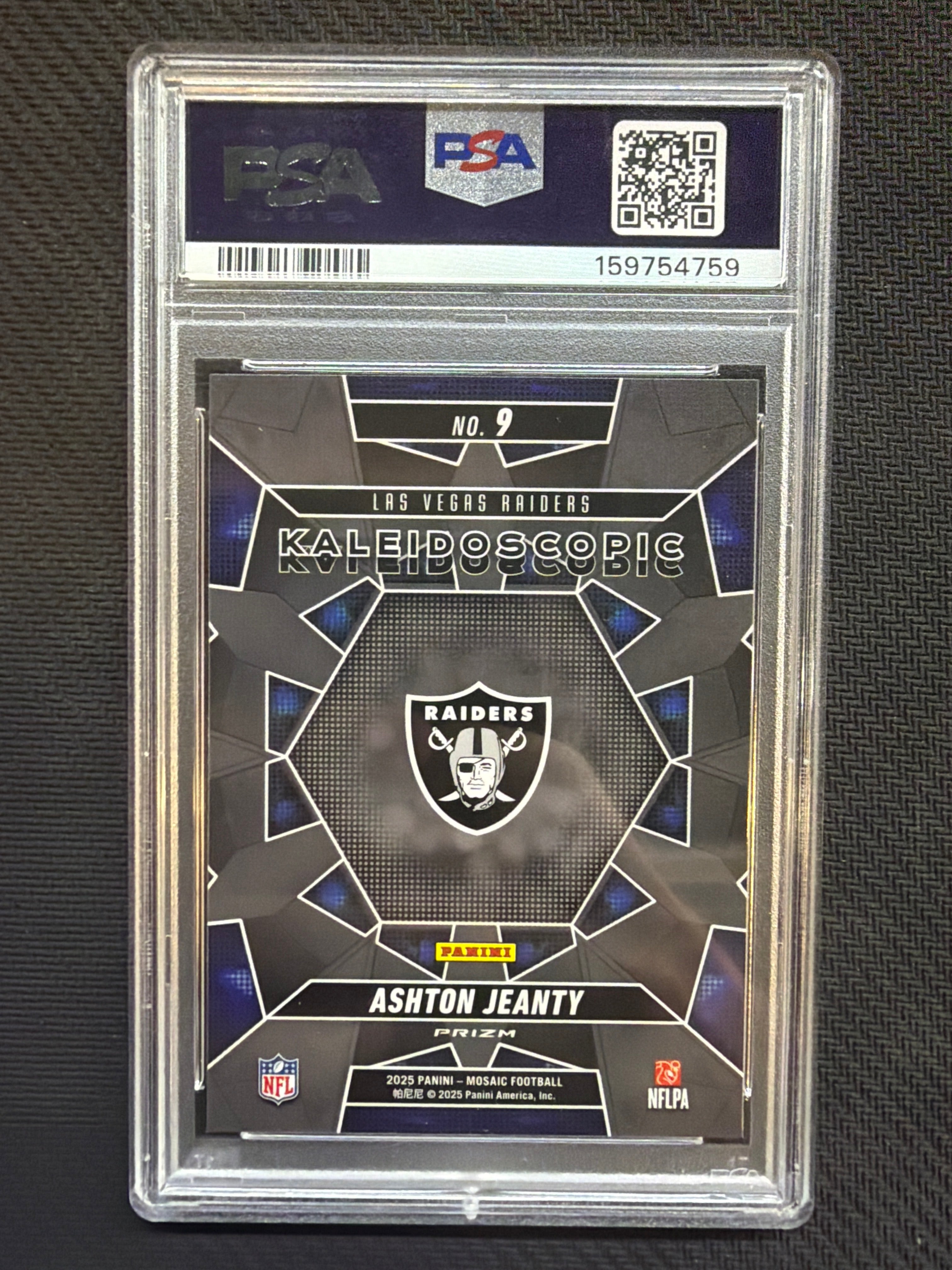 2025 Mosaic Ashton Jeanty Kaleidoscopic Rookie PSA 10 759