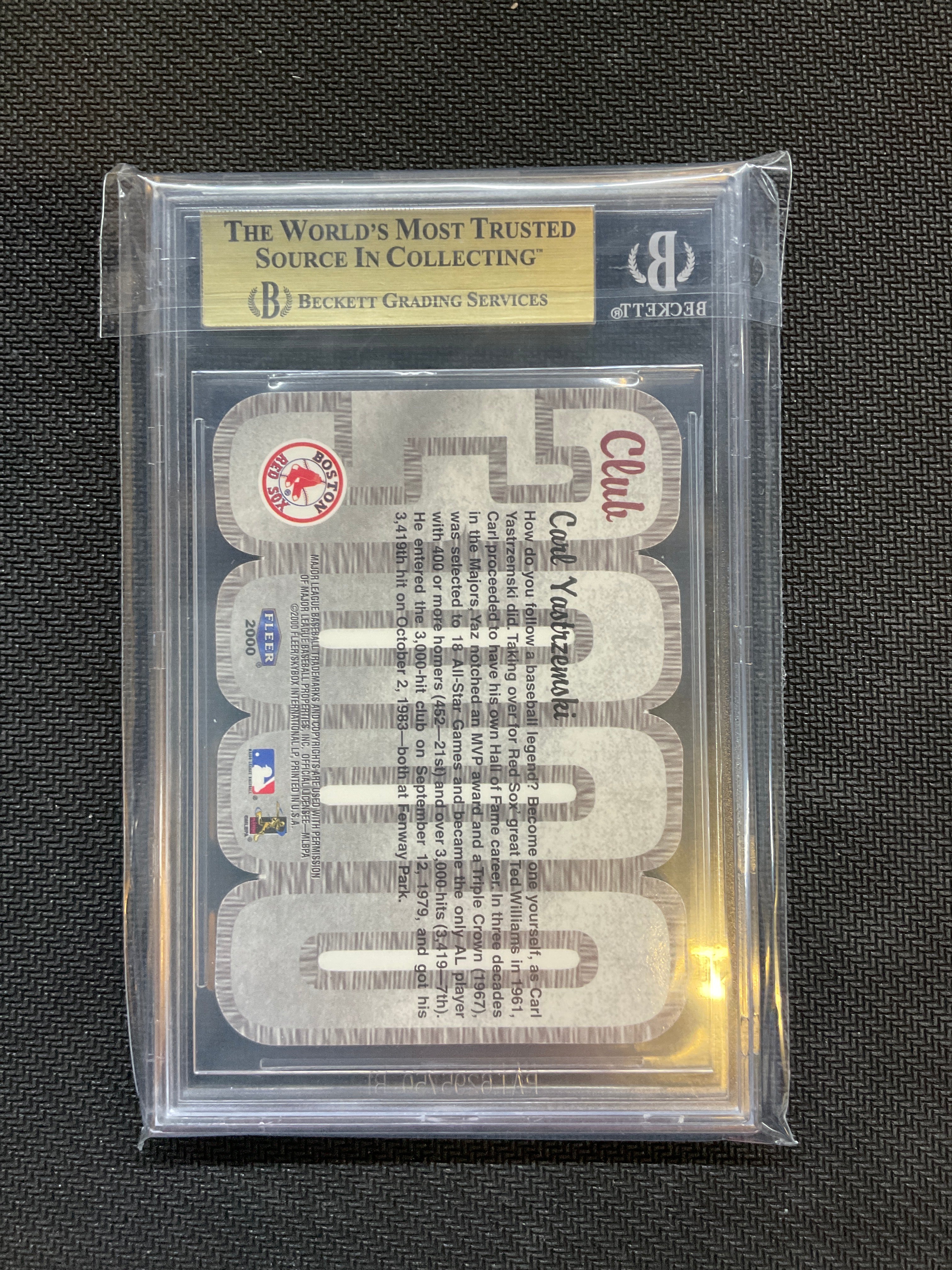 2000 Fleer Club 3000 Carl Yastrzemski BGS 9.5