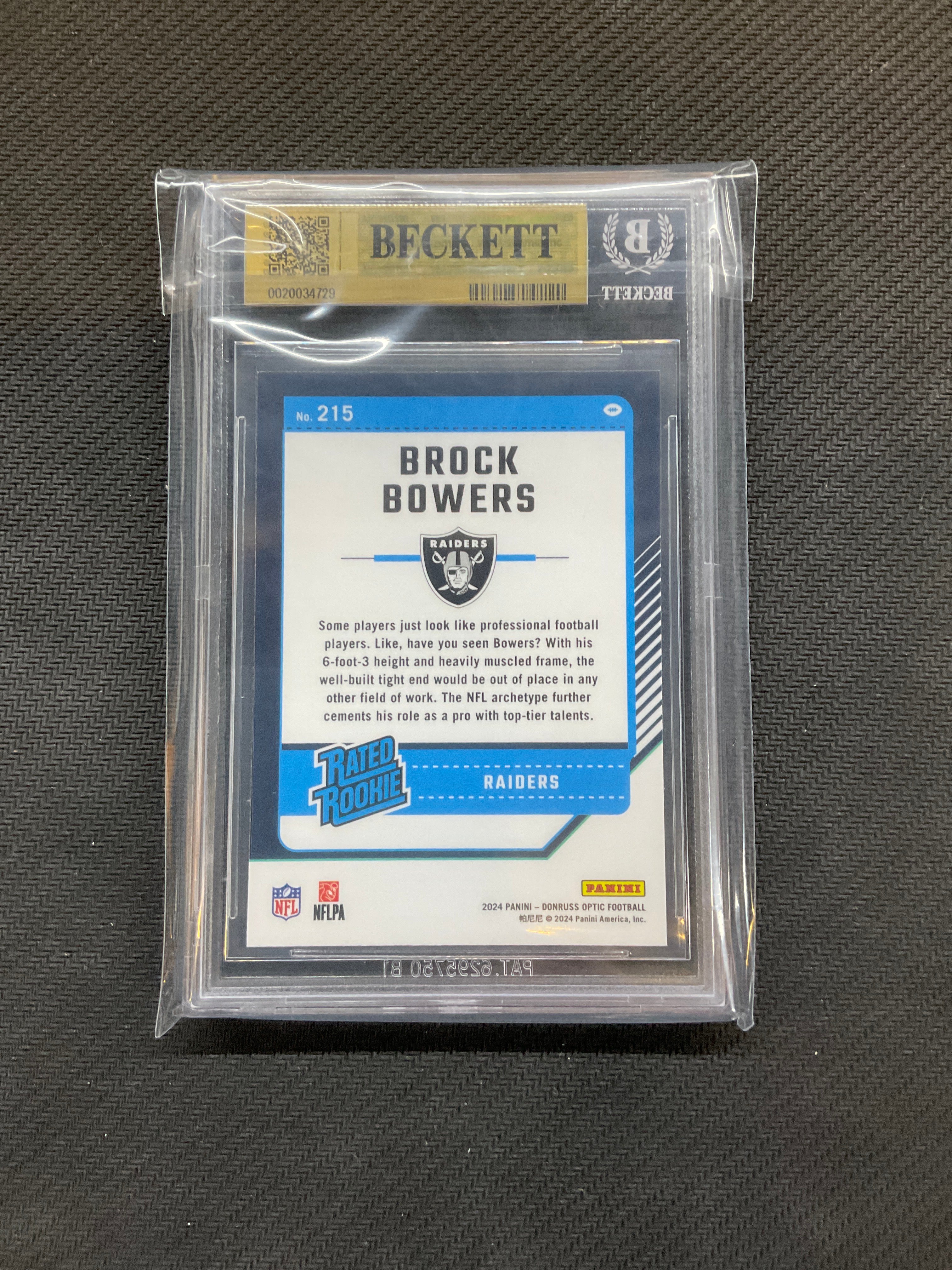 2024 Donruss Optic Brock Bowers BGS 9.5