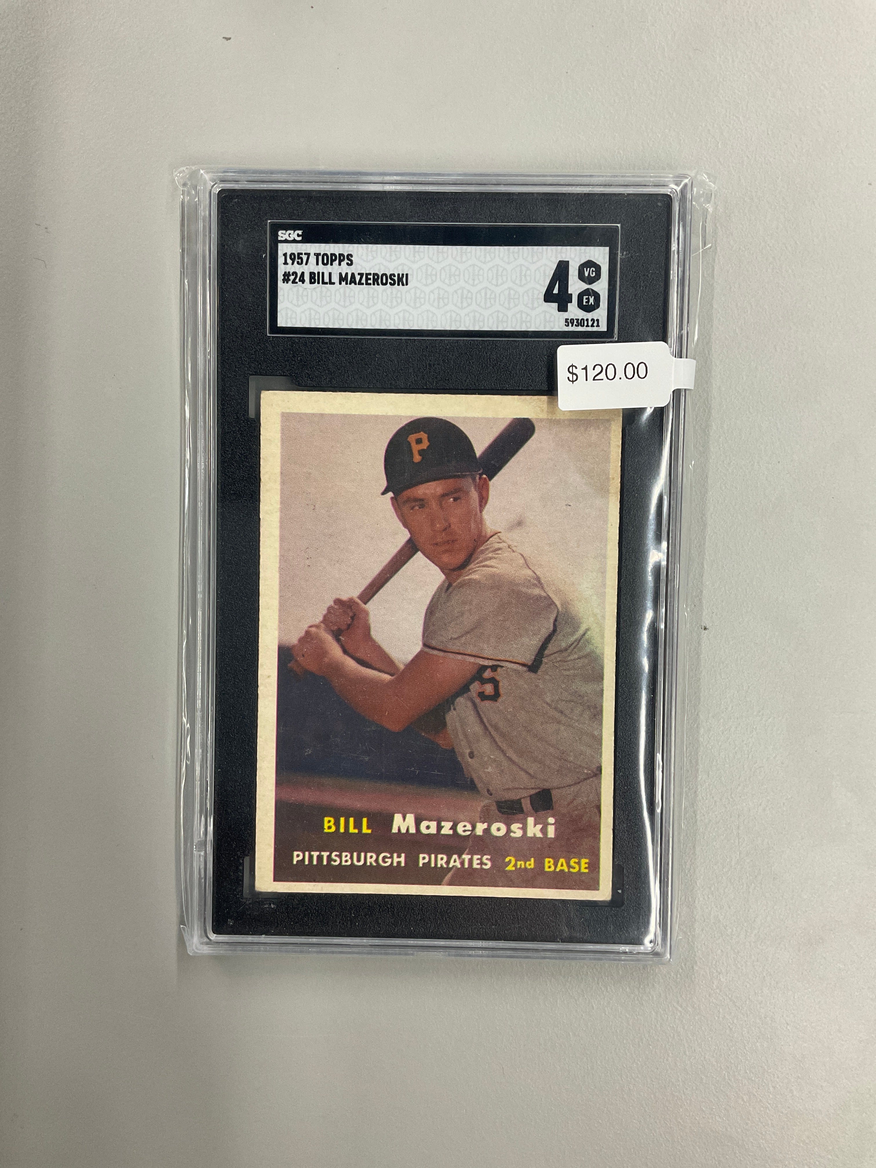 1957 Topps #24 Bill Mazeroski SGC 4 Pirates