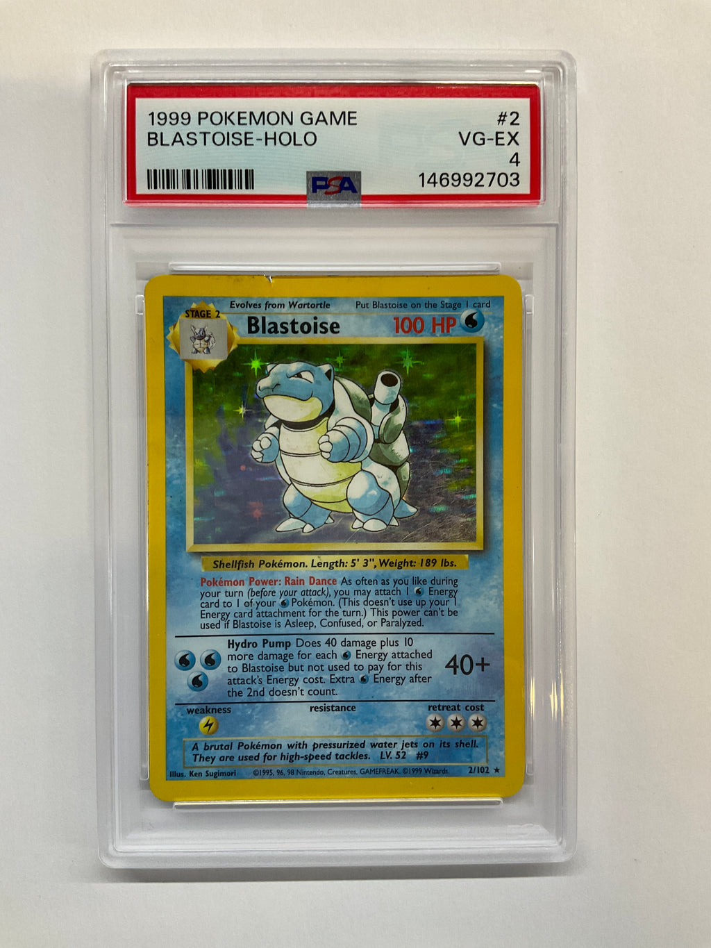 1999 Blastoise 2 Holo PSA 4