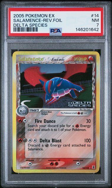 2005 Salamence Rev. Foil 14 PSA 7