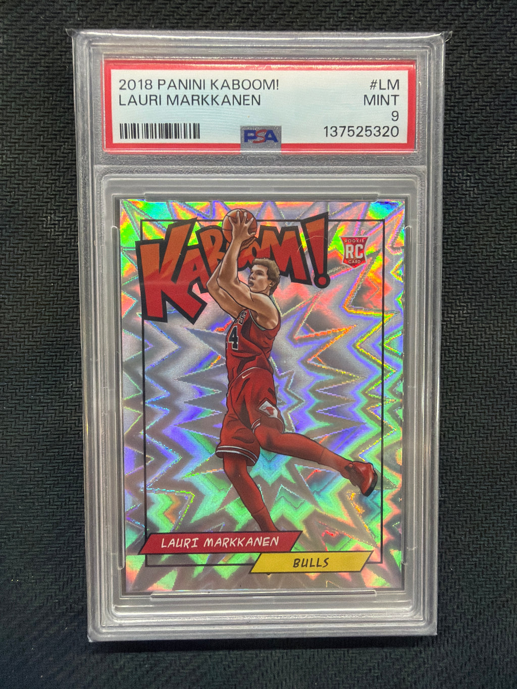 2018 Panini Kaboom! Lauri Markkanen Rookie PSA 9 Bulls
